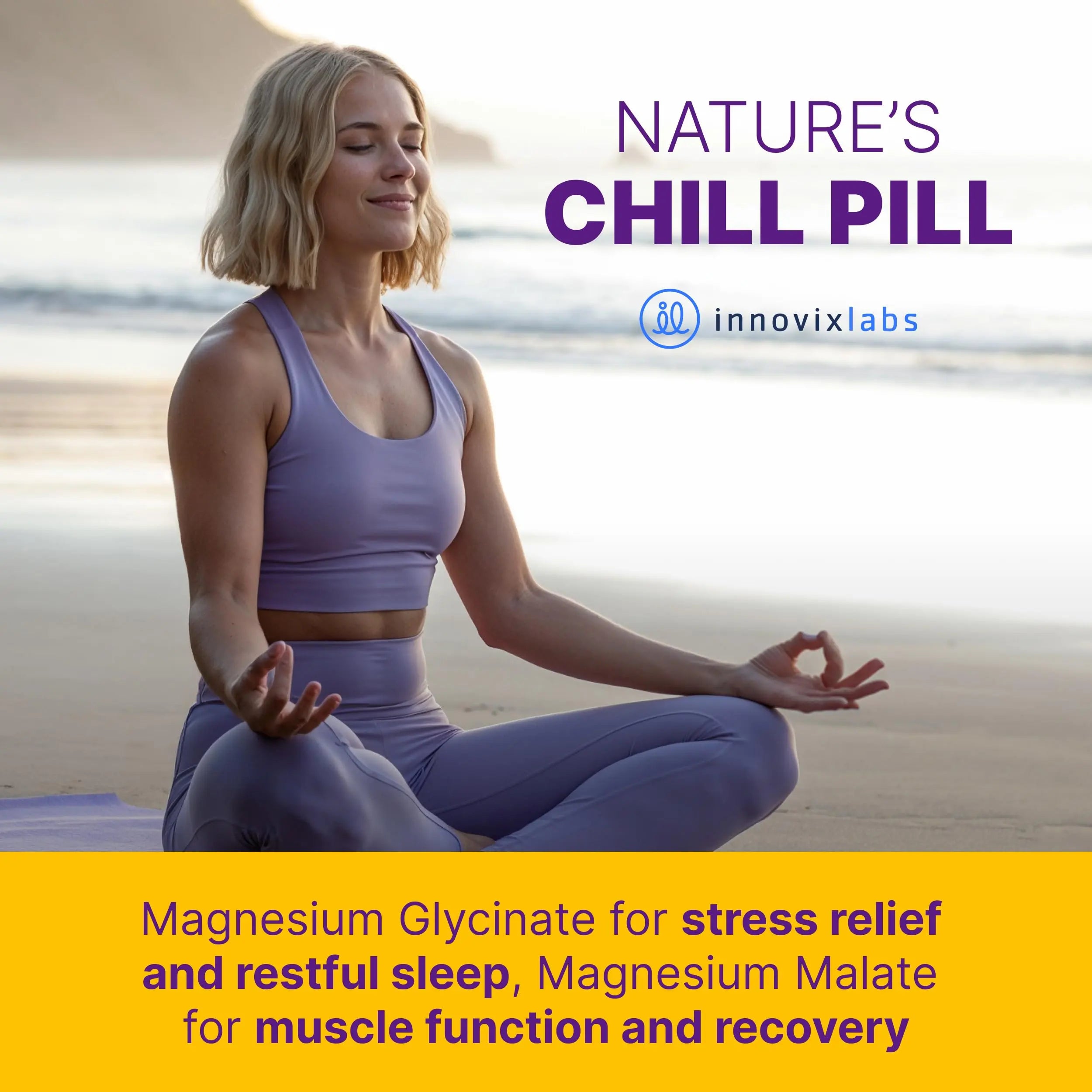 InnovixLabs Advanced Magnesium Capsules - 150 Ct, 210 mg - Chelated Glycinate and Malate - High Absorption, Promotes Relaxation, Bones, Muscle Health, Vegan Malate Sleep Supplement InnovixLabs Au supplements
