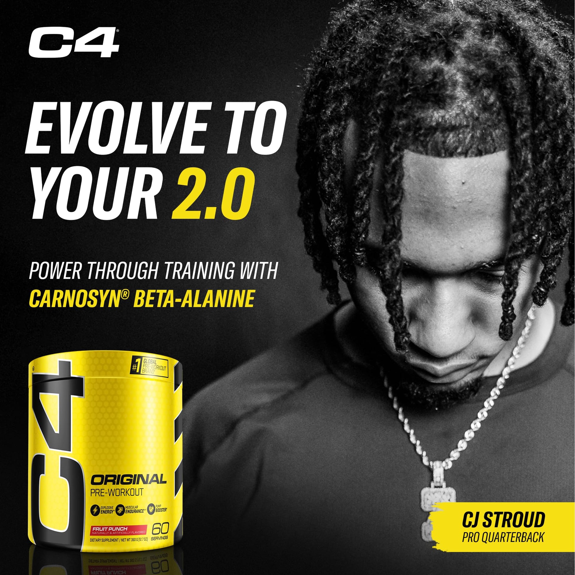 C4 Original Pre Workout Powder Fruit Punch - Vitamin C for Immune Support - Sugar Free Cellucor Au supplements