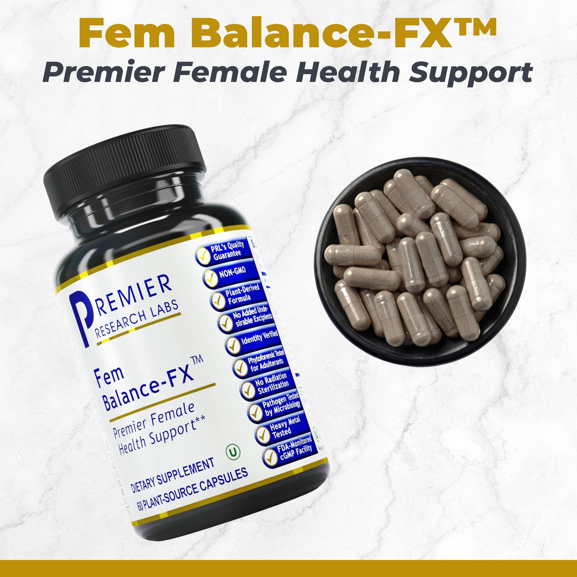 Premier Research Labs Fem Balance FX- Chasteberry Supplement for Women Hormone Balance Support, Chaste Tree Supplement w/Organic Chasteberry Extract, Natural Support for Women- 60 Vegetarian Capsules Premier Research Labs Au supplements