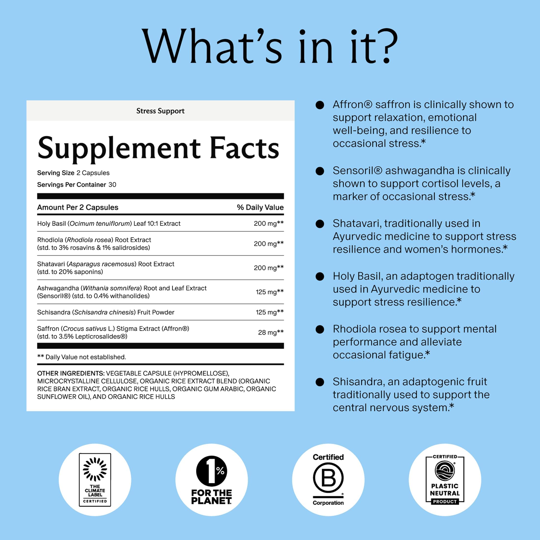 Needed. Stress Support - Herbal Blend Supporting Mood, Energy, and Hormone Balance for Women - Herbal Supplement of Shatavari, Ashwagandha, Rhodiola - Non-GMO - 30 Day Supply - 120 Capsules Needed. Au supplements