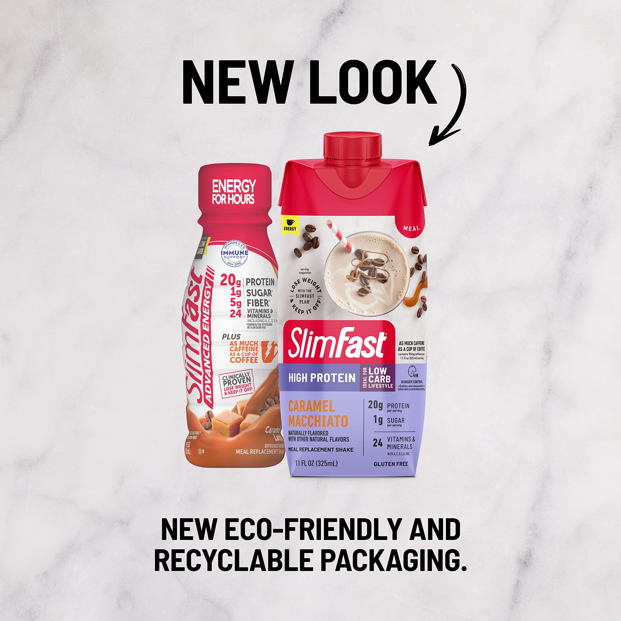 SlimFast Protein Shake with Caffeine, Caramel Macchiato- 20g Protein SlimFast Au supplements