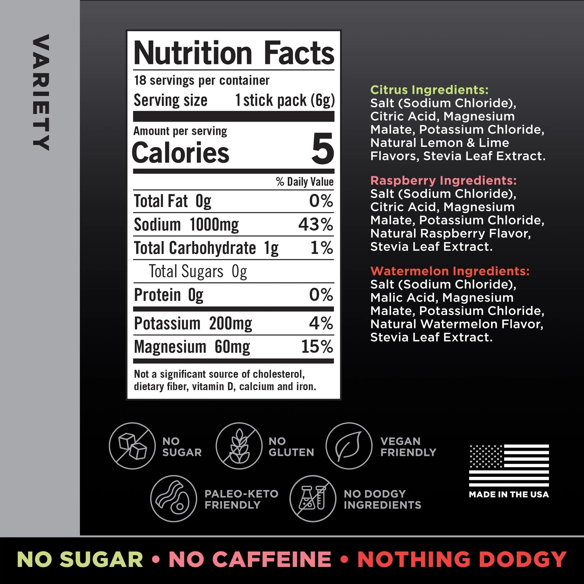 LMNT Zero Sugar Electrolytes - Variety Pack Bundle | Drink Mix | 54-Count Drink LMNT Au supplements