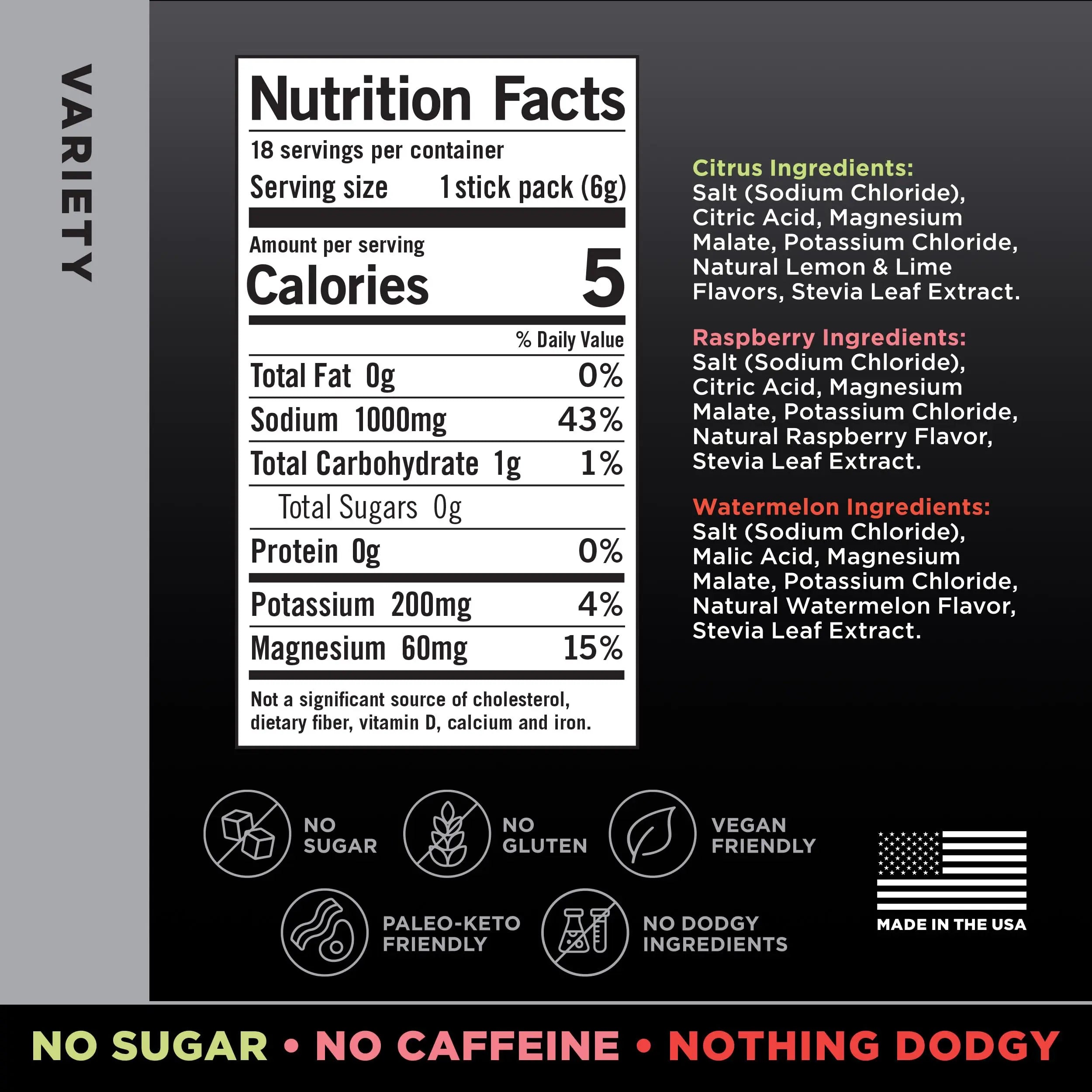 LMNT Zero Sugar Electrolytes - Variety Pack Bundle | Drink Mix | 54-Count Drink LMNT Au supplements