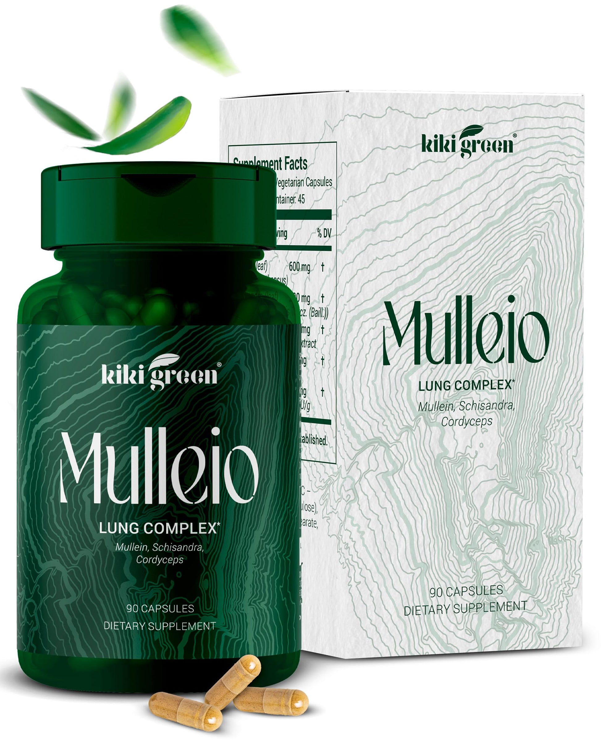 KIKI Green MULLEIO Lung Health Capsules: Herbal Supplement for Lung Cleanse, Better KIKI Green Au supplements