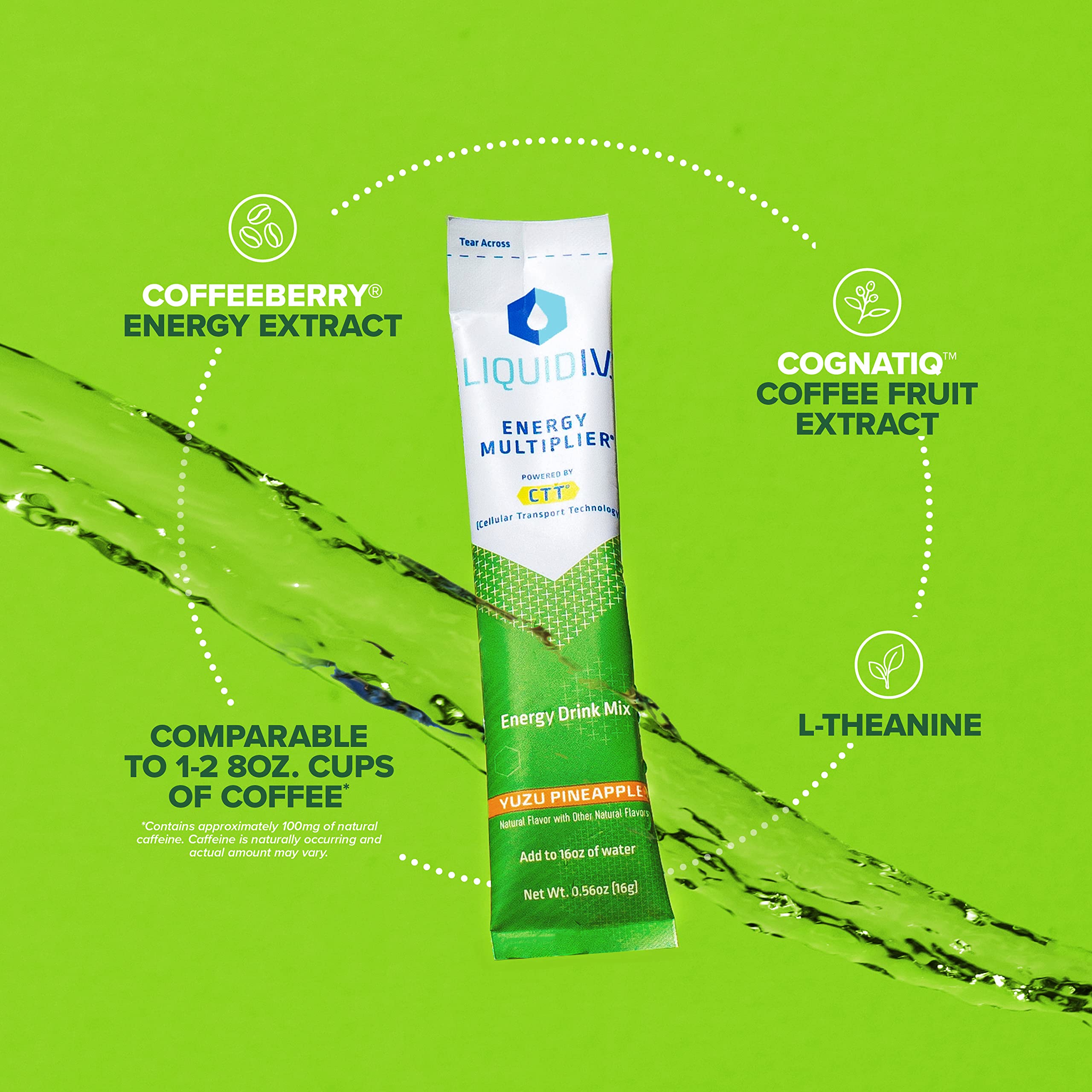 Liquid I.V. Hydration + Energy Multiplier - Yuzu Pineapple - Hydration Powder Packets Liquid I.V. Au supplements