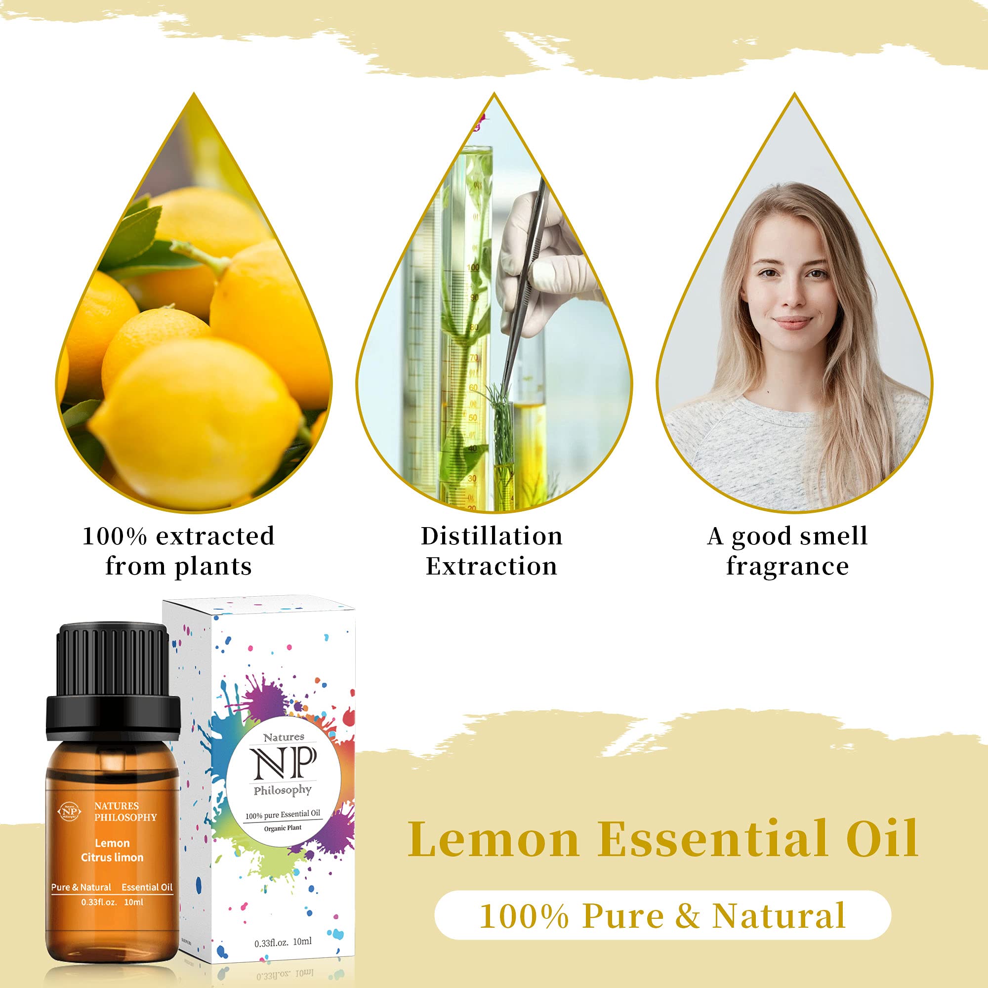 Lemon Essential Oil,100% Pure Organic Essential Oils for Aromatherapy, Diffuser, Massage, Soap Making NP NATURES PHILOSOPHY Au supplements