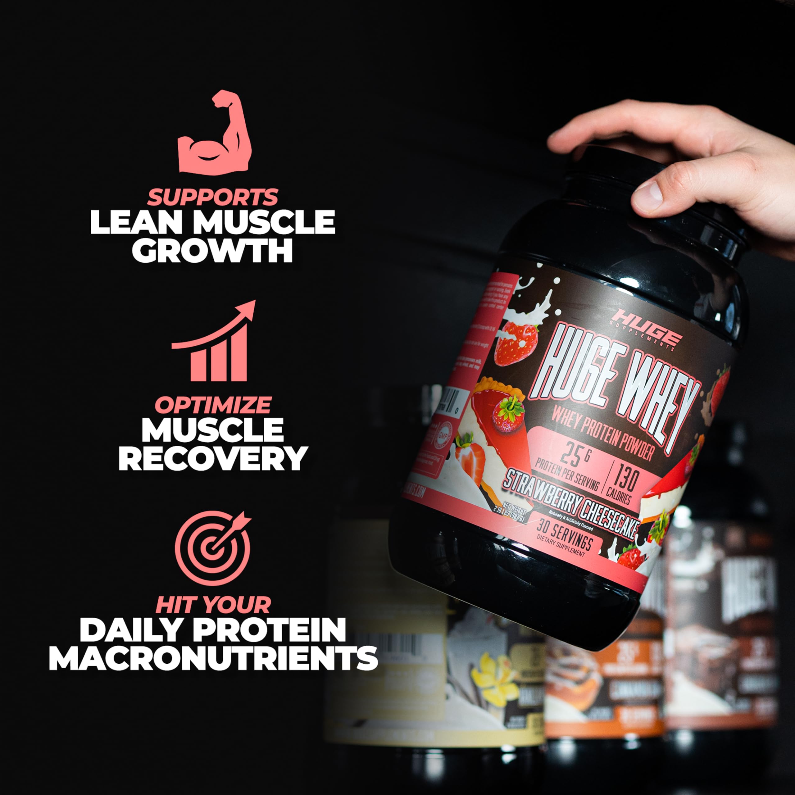 Huge Supplements, Whey Protein Concentrate Powder, Clinically Dosed Formula, 25g Huge Supplements Au supplements