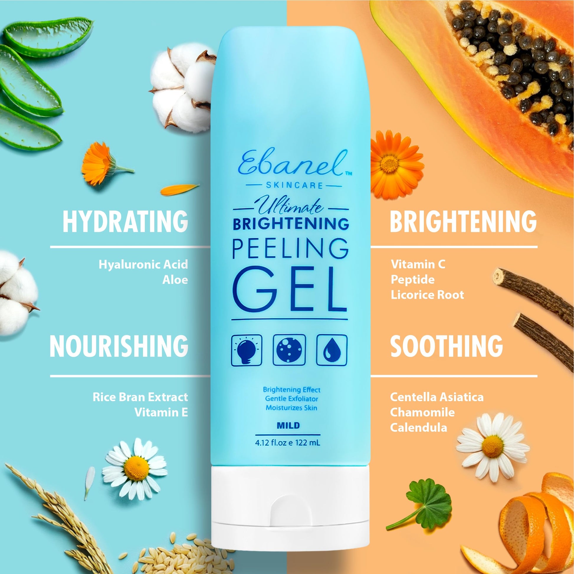 Ebanel Bundle of 2.5% Retinol Serum, Hyaluronic Acid Serum, and Exfoliating Face Scrub Peeling Gel 4.12 Oz Ebanel buy supplements Au