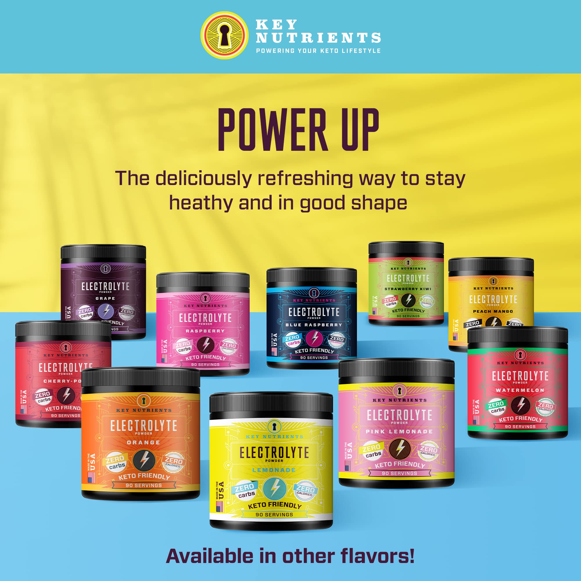 Key Nutrients Electrolytes Hydration Powder - Refreshing Lemonade Drink Mix KEY NUTRIENTS Au supplements