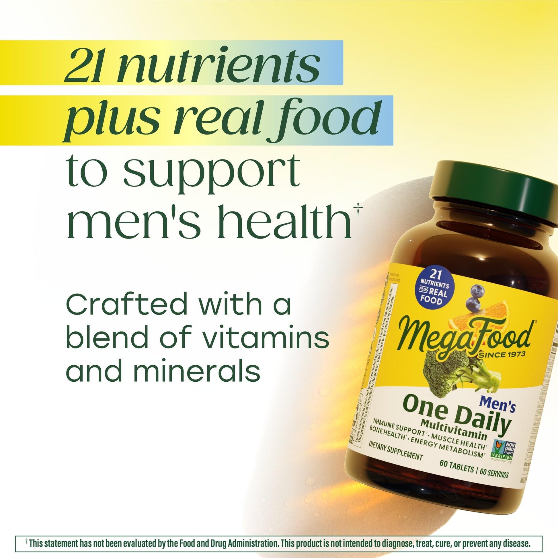 MegaFood One Daily Mens Multivitamins - Multivitamin for Men - Vitamin C, Vitamin D3 & Vitamin B12 - Muscle, Energy Metabolism & Immune Support MegaFood Au supplements