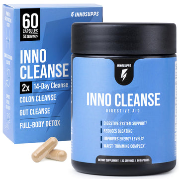InnoSupps Inno Cleanse 14 Day Colon & Detox Flush, Waist Trimming Complex, Gut Cleanse, Digestive System Support, Stool Softener & Reduced Bloating