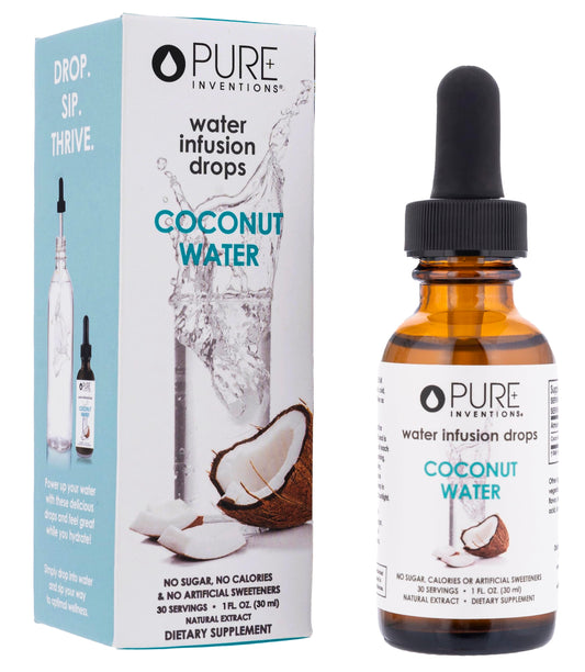 Pure Inventions - Coconut Water Infusion Drops – Electrolytes - Sugar-Free Hydration, Zero Calories, No Artificial Sweeteners, Clean Ingredients, 30 Servings Pure InventionsUS supplements