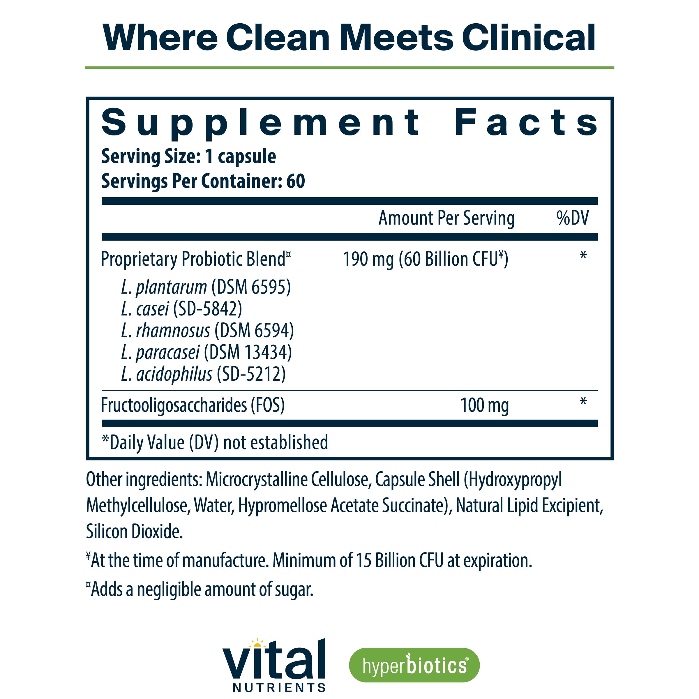 Hyperbiotics Vital Nutrients Prebiotic and Probiotic for Women and Men | 60 Billion CFU | Pre and Probiotics Supports Digestive Health, Constipation, Diarrhea, Gas & Bloating | 60 Vegan Capsules Hyperbiotics Au supplements