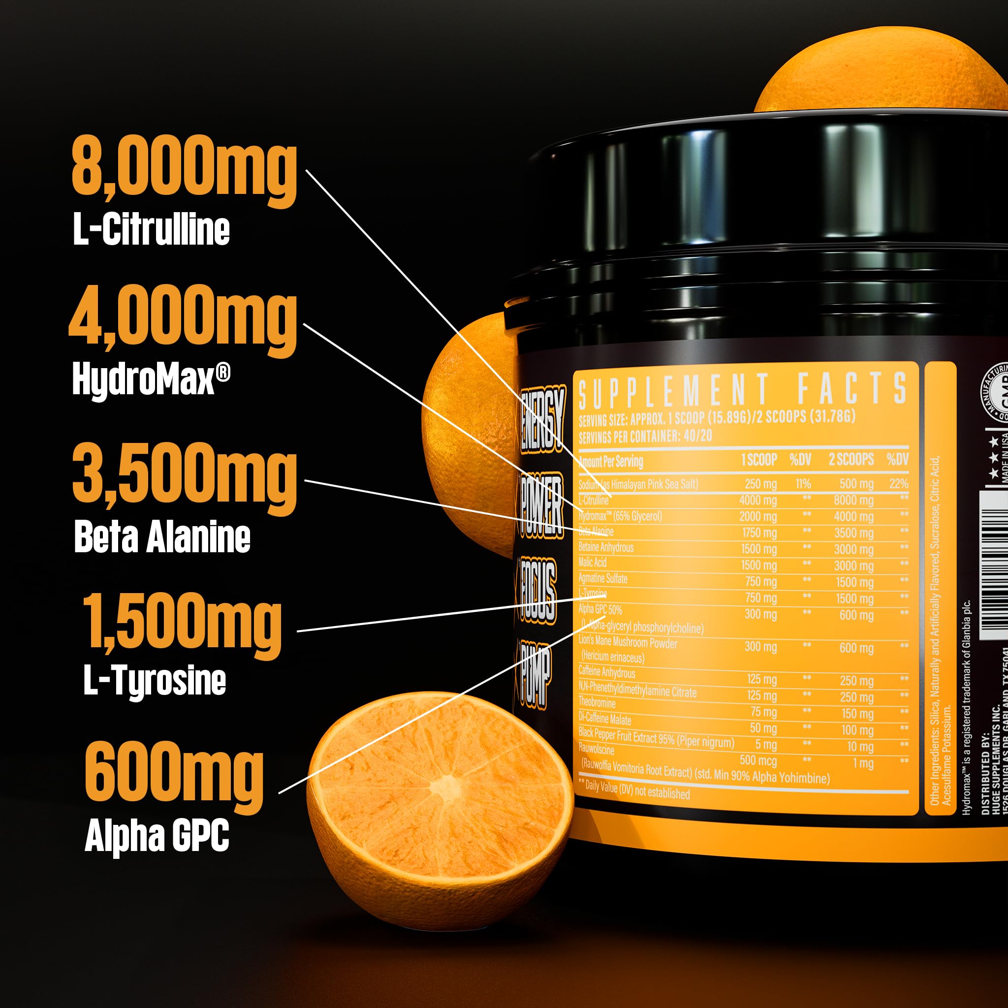Huge Supplements Wrecked Pre-Workout, 30G+ Ingredients Per Serving to Boost Energy Huge Supplements Au supplements
