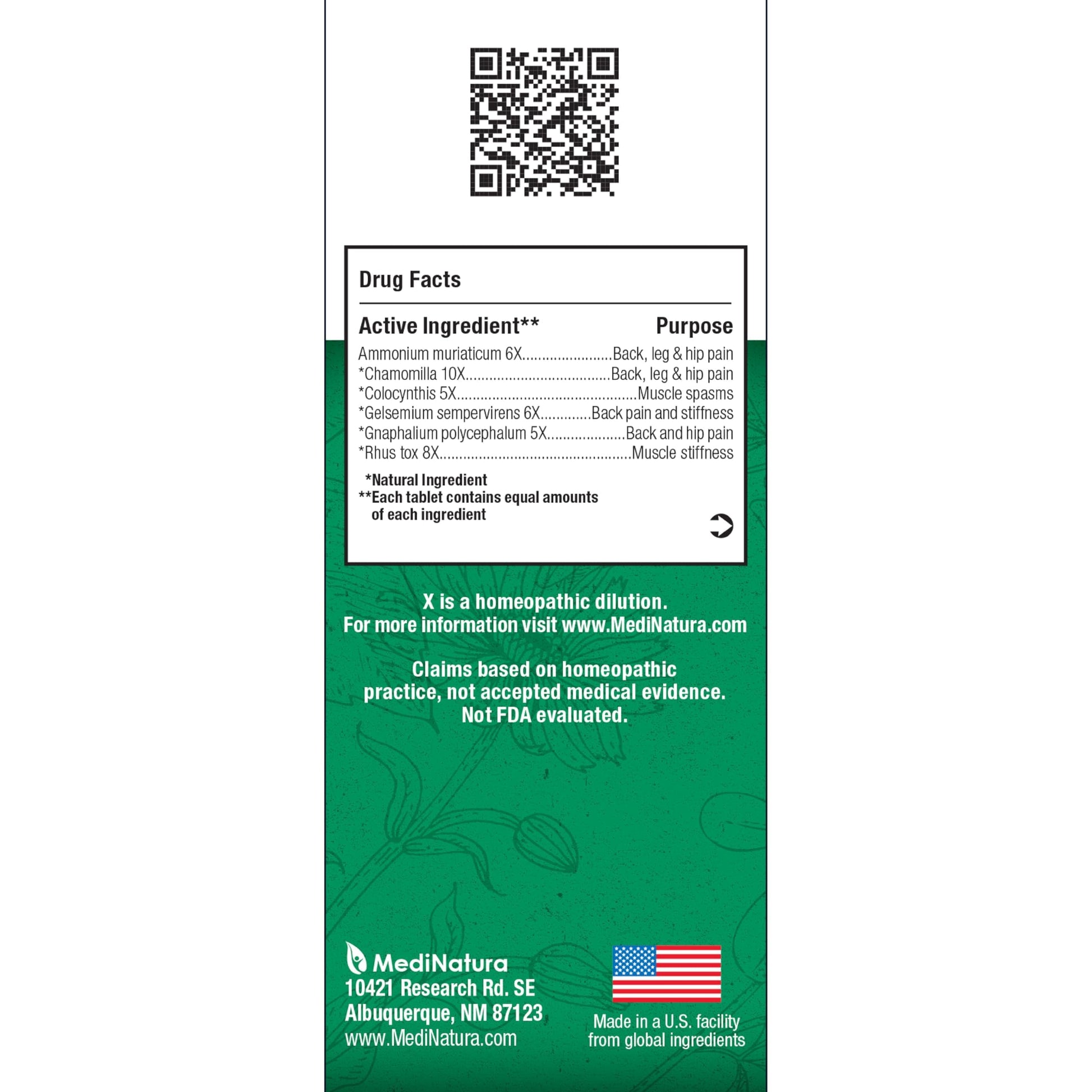 MediNatura BHI Back – Back Relief Tablets – Natural Homeopathic Formula for Muscle Stiffness & Muscle Spasms – Fast-Acting, Non-Drowsy – 100 Count MediNatura Au supplements