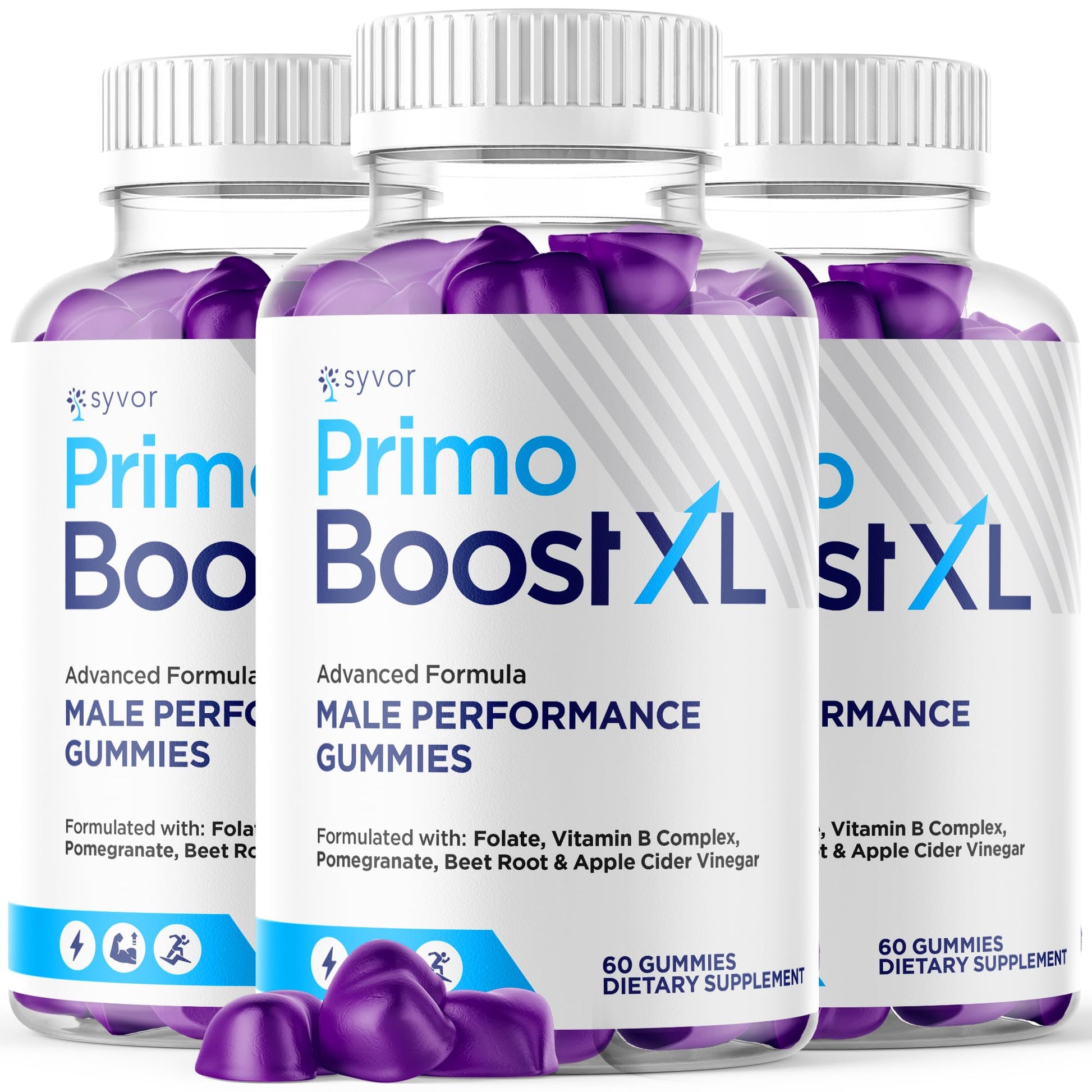 (3 Pack) Primo Boost XL Gummies, Official Primo Boost XL Gummys with All Natural Ingredients, Advanced PrimoBoost Health & Wellness Formula with Max Strength Active Lifestyle Vitamins (180 Gummies) Syvor Au supplements