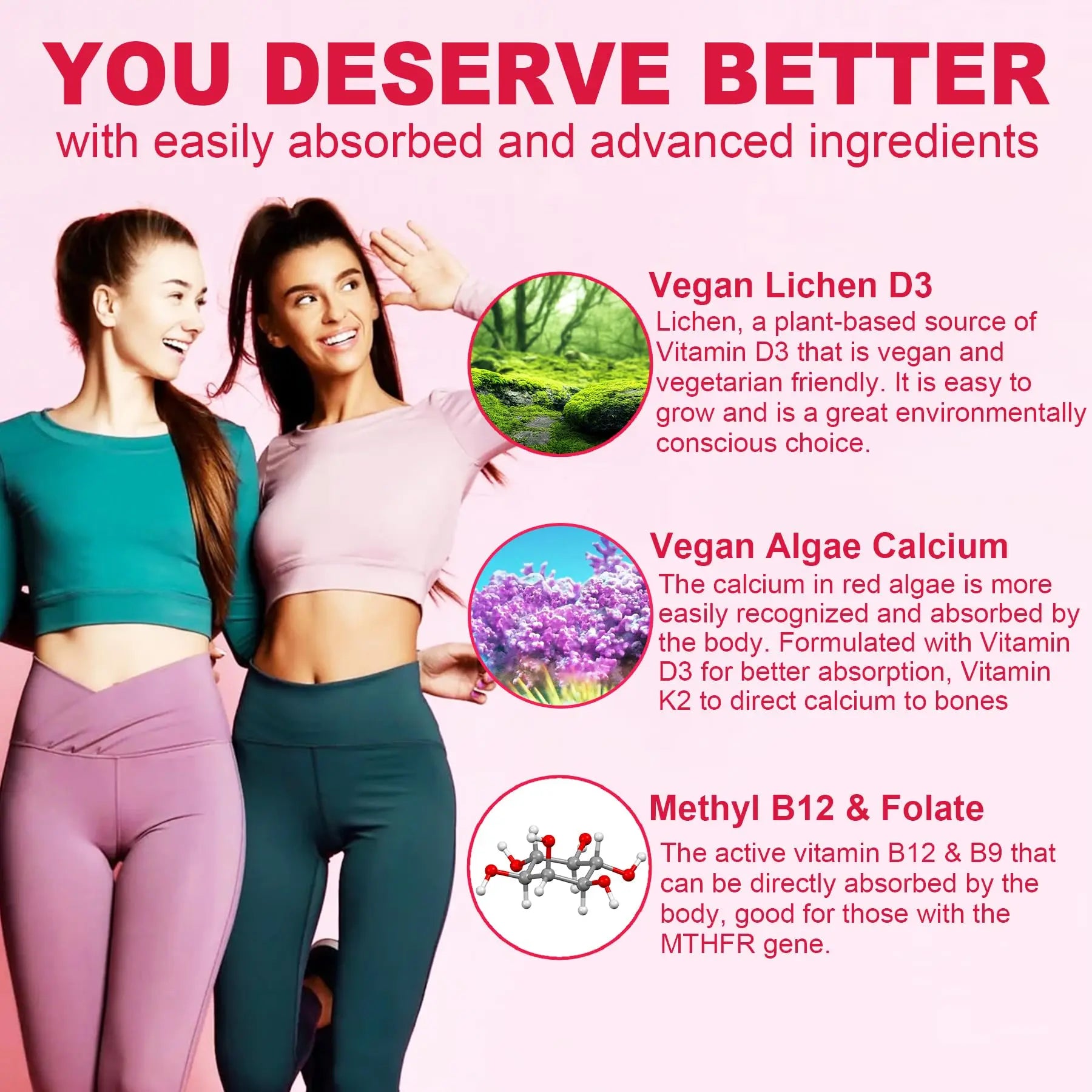 Methylated Multivitamin for Women Gummies, Calcium, D3 K2, Methylfolate & B12, Inositol, Daily Vitamin A C E, B Complex, Biotin, Zinc Nextdia Au supplements