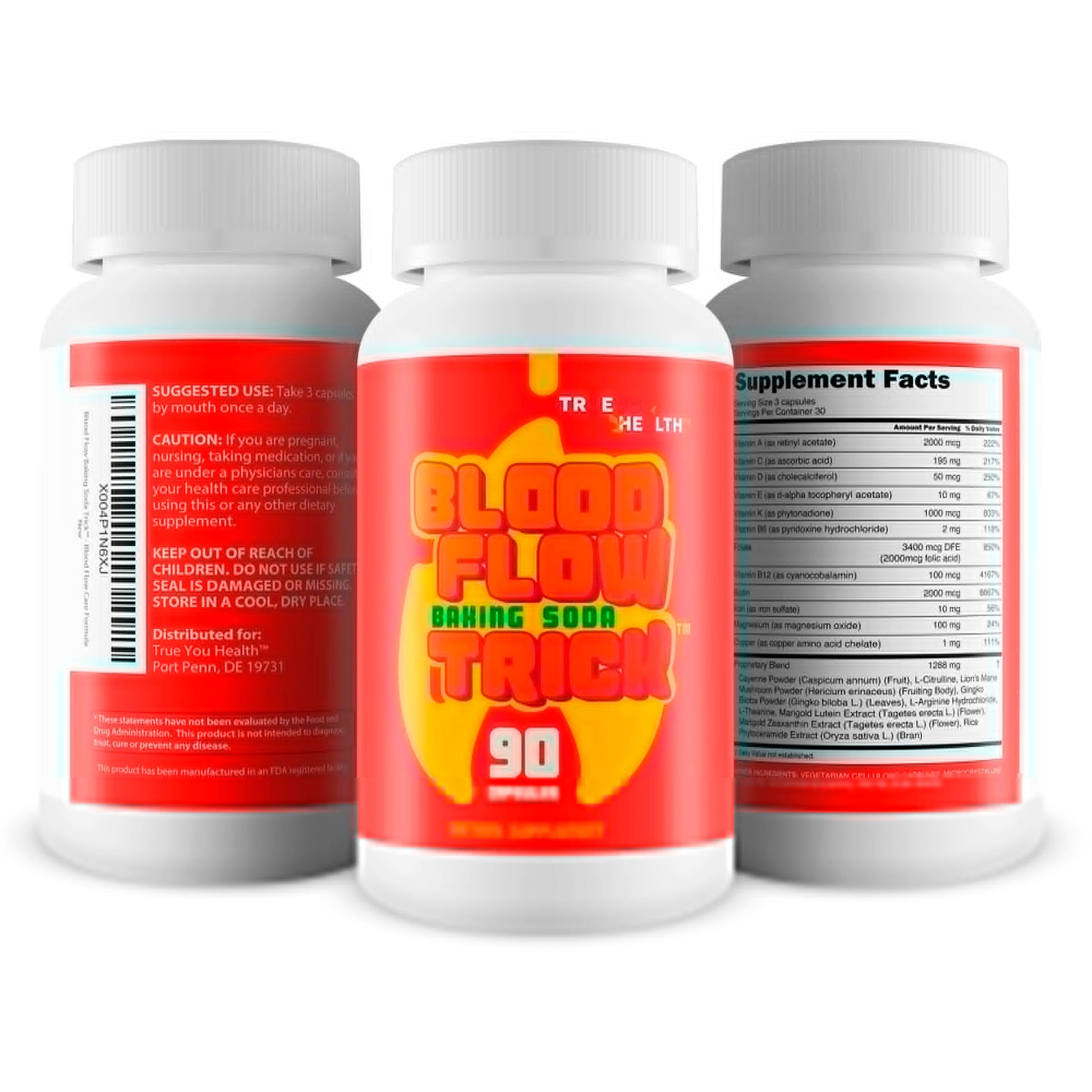 Baking Soda Trick for Men - Our Best Blood Flow Pills - Male Circulation Supplement for Advanced Blood Flow Care - Natural Circulation Supplements - Blood Circulation Supplements for Men True You Health Au supplements
