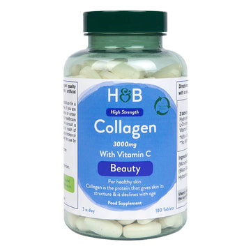 Holland & Barrett Bovine Collagen Tablet 3000mg - Type I Collagen Peptides - Hydrolysed Collagen with Vitamin C - Hair, Skin & Nails Holland & Barrett Au supplements