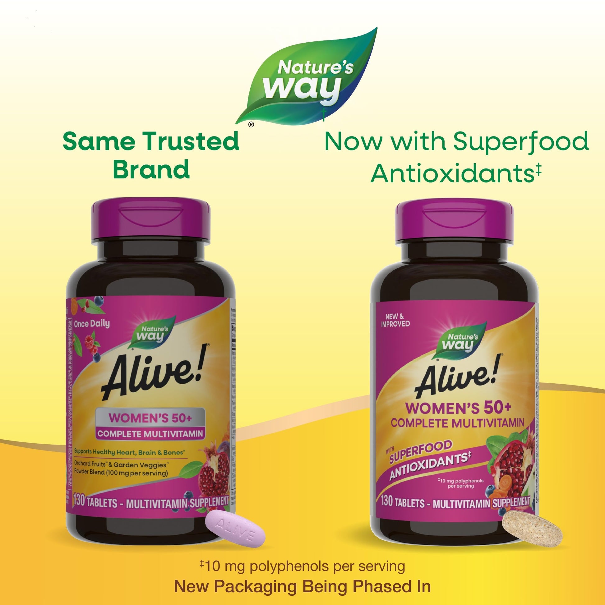 Nature's Way Alive! Women's 50+ Complete Multivitamins, Supports Healthy Heart, Brain, Bones Nature's Way Au supplements