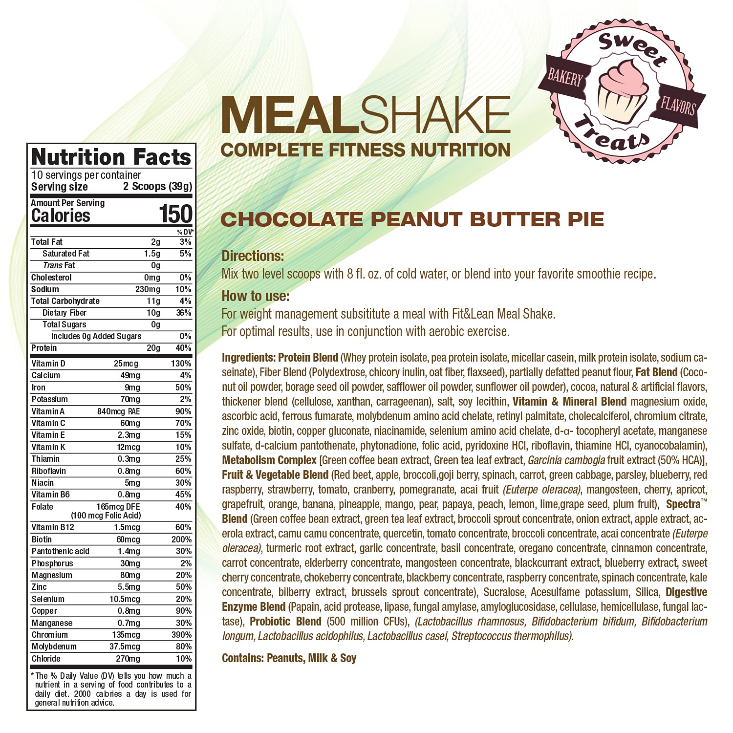 Fit & Lean Meal Shake Meal Replacement with Protein, Fiber, Probiotics and Organic Fruits Fit & Lean Au supplements