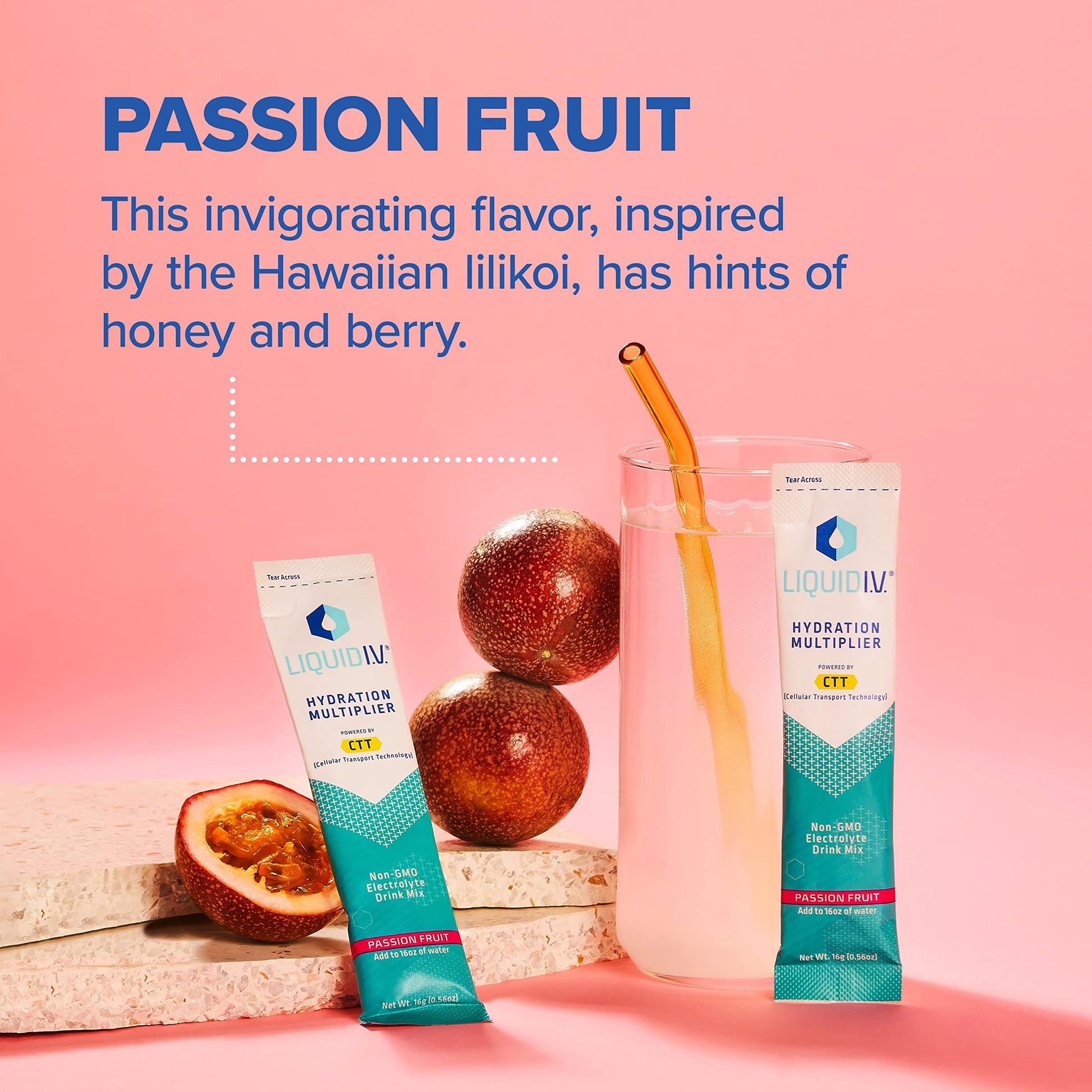 Liquid I.V. Hydration Multiplier - Passion Fruit - Hydration Powder Packets | Electrolyte Liquid I.V. Au supplements