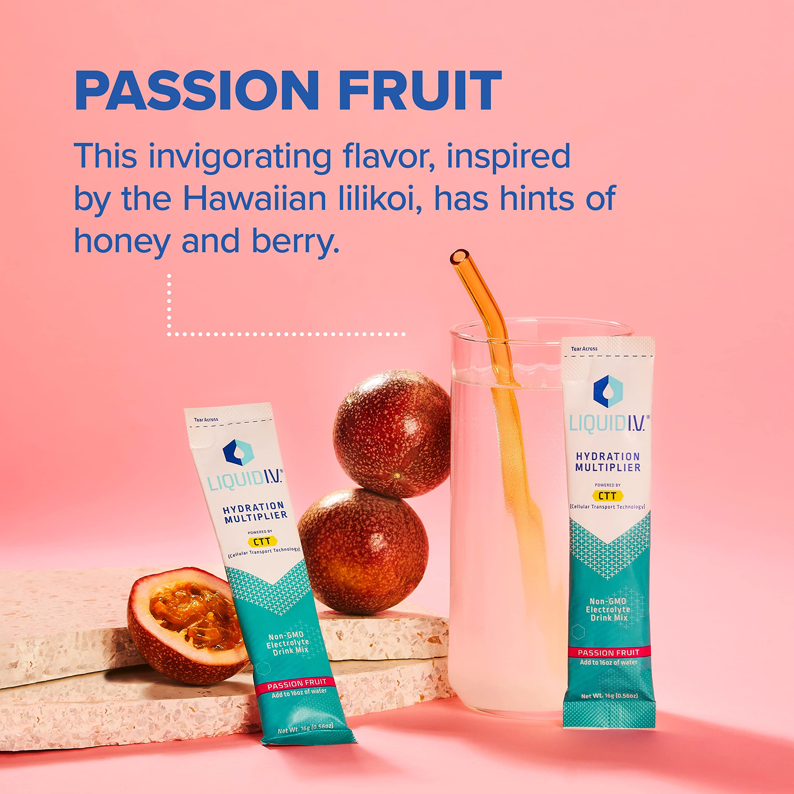 Liquid I.V. Hydration Multiplier - Passion Fruit - Hydration Powder Packets | Electrolyte Liquid I.V. Au supplements