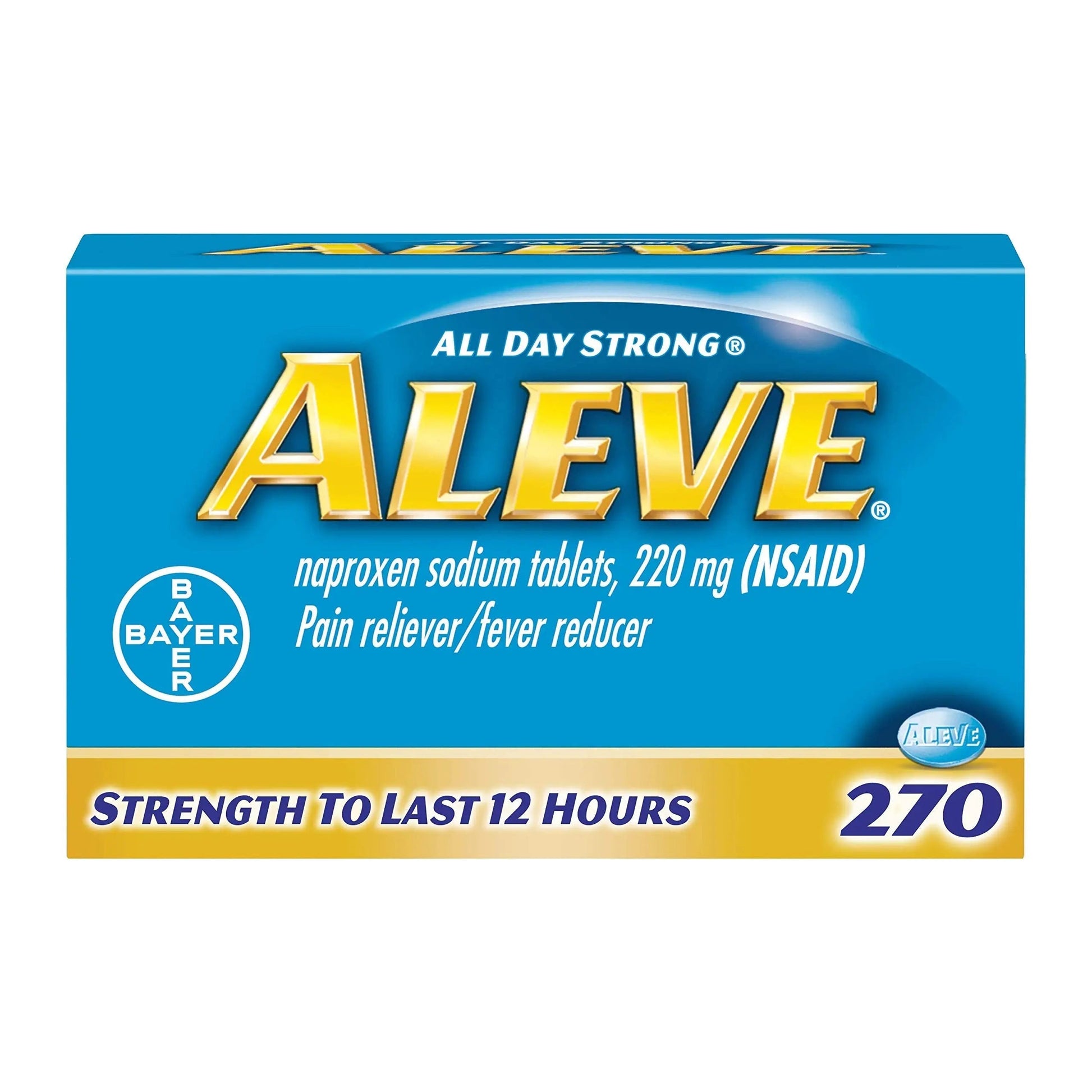Aleve Caplets, Naproxen Sodium 220 mg (NSAID), Pain Reliever/Fever Reducer, #1 Orthopedic Surgeon Recommended, 270 Count Aleve Au supplements