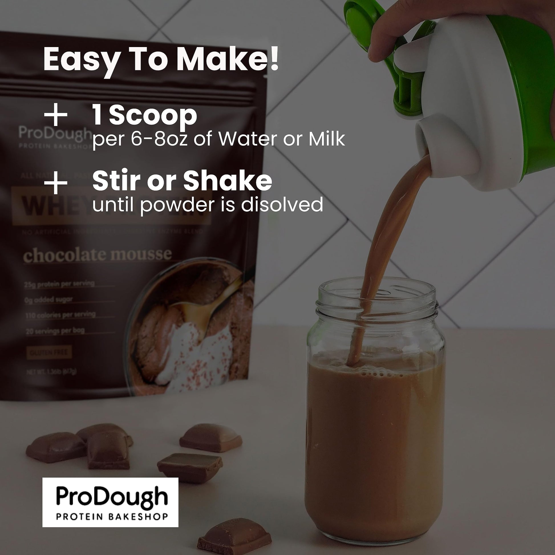 ProDough Gourmet Whey Isolate Hydrolized Protein Powder for Shake Mix- Easy Digest ProDough Protein Bakeshop Au supplements