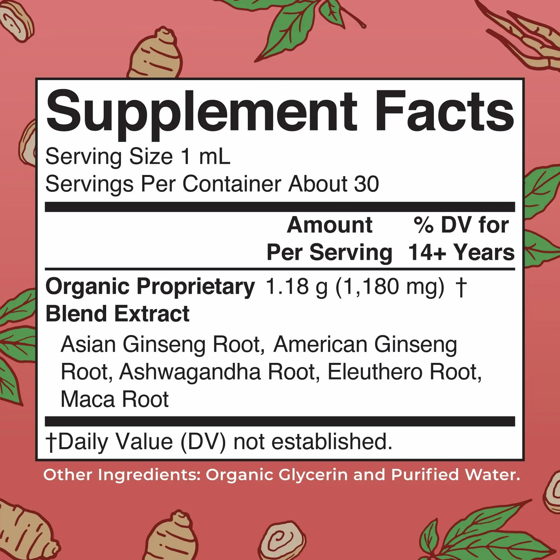 MaryRuth Organics Herbal Supplement for Brain Function | Boost Energy | Memory | Vitality USDA | Ginseng with Ashwagandha | Eleuthero and Maca Root Extract | 1 Fl Oz MARYRUTH'S Au supplements