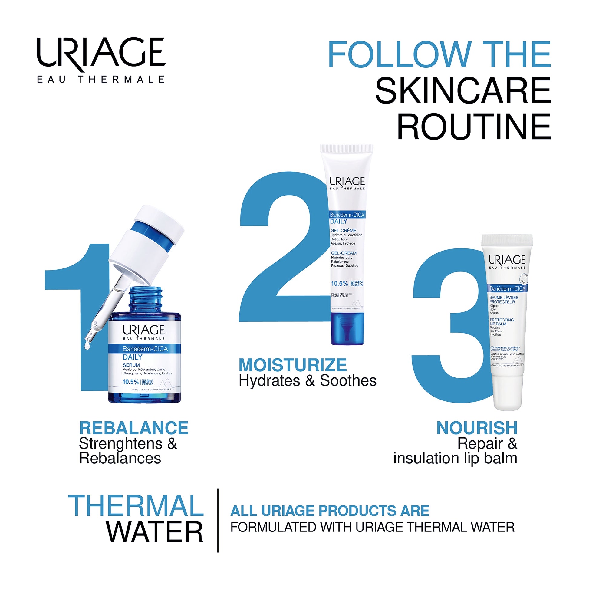 Uriage Bariéderm-cica Daily Serum 1 fl.oz. | Anti-Aging Face Serum that Prevents Fine Uriage Au supplements