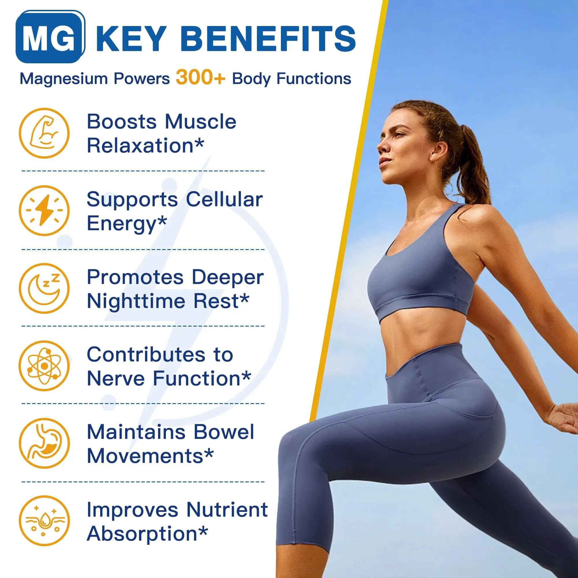 Magnesium Complex 500mg, Magnesium Glycinate, Malate & Citrate - High Absorption Chelated Triple Magnesium Supplement with Zinc, Vitamin D3 for Muscle, Nerve, Bone & Immune Support, Vegan 120 Capsules NATURE TARGET Au supplements