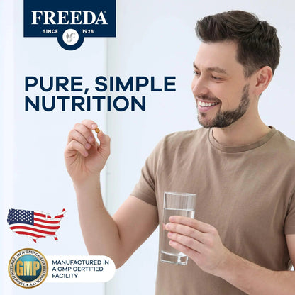 Freedavite Tiny Tablet - Moderate Multivitamin for Men and Women - Pure Vitamin A, C, D, E, B1, B2, B6, B12, Biotin, Calcium, Zinc, Iron, Magnesium FREEDAUS supplements