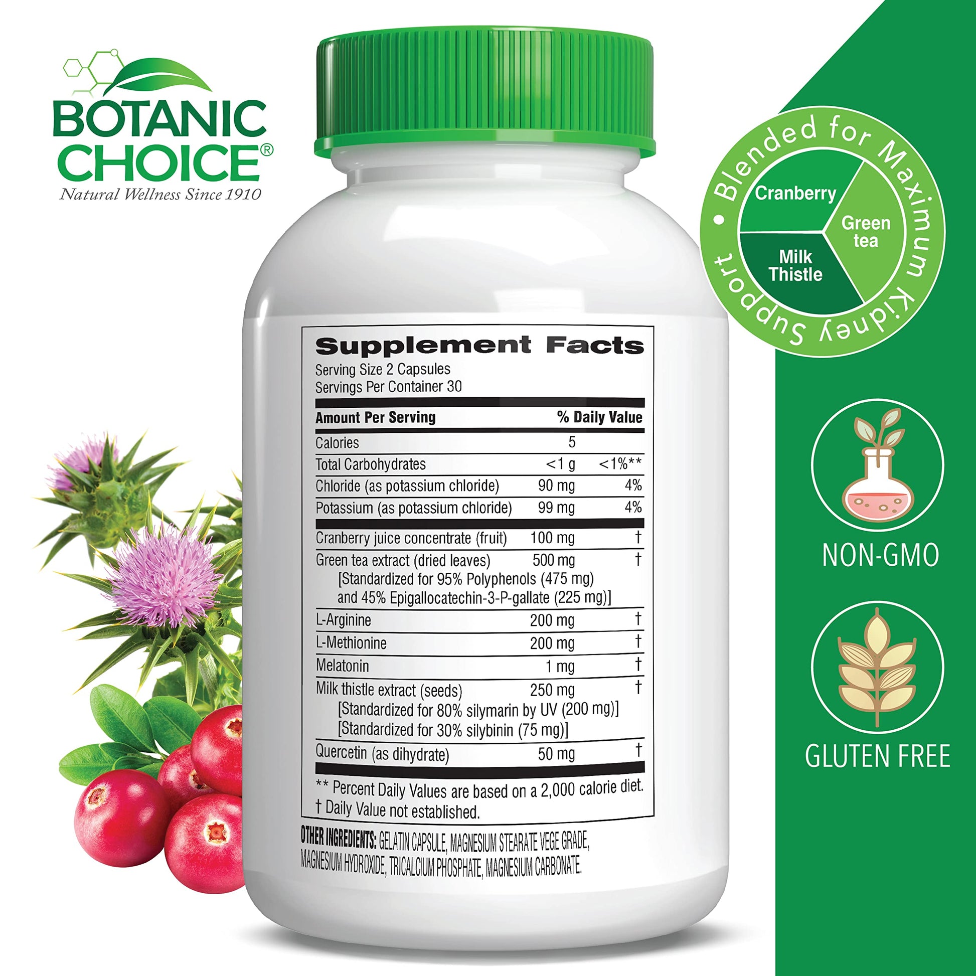 Botanic Choice Ultra Kidney Complex - Optimal Kidney Support with Milk Thistle, Green Tea & More- 60 Capsules Botanic Choice Au supplements