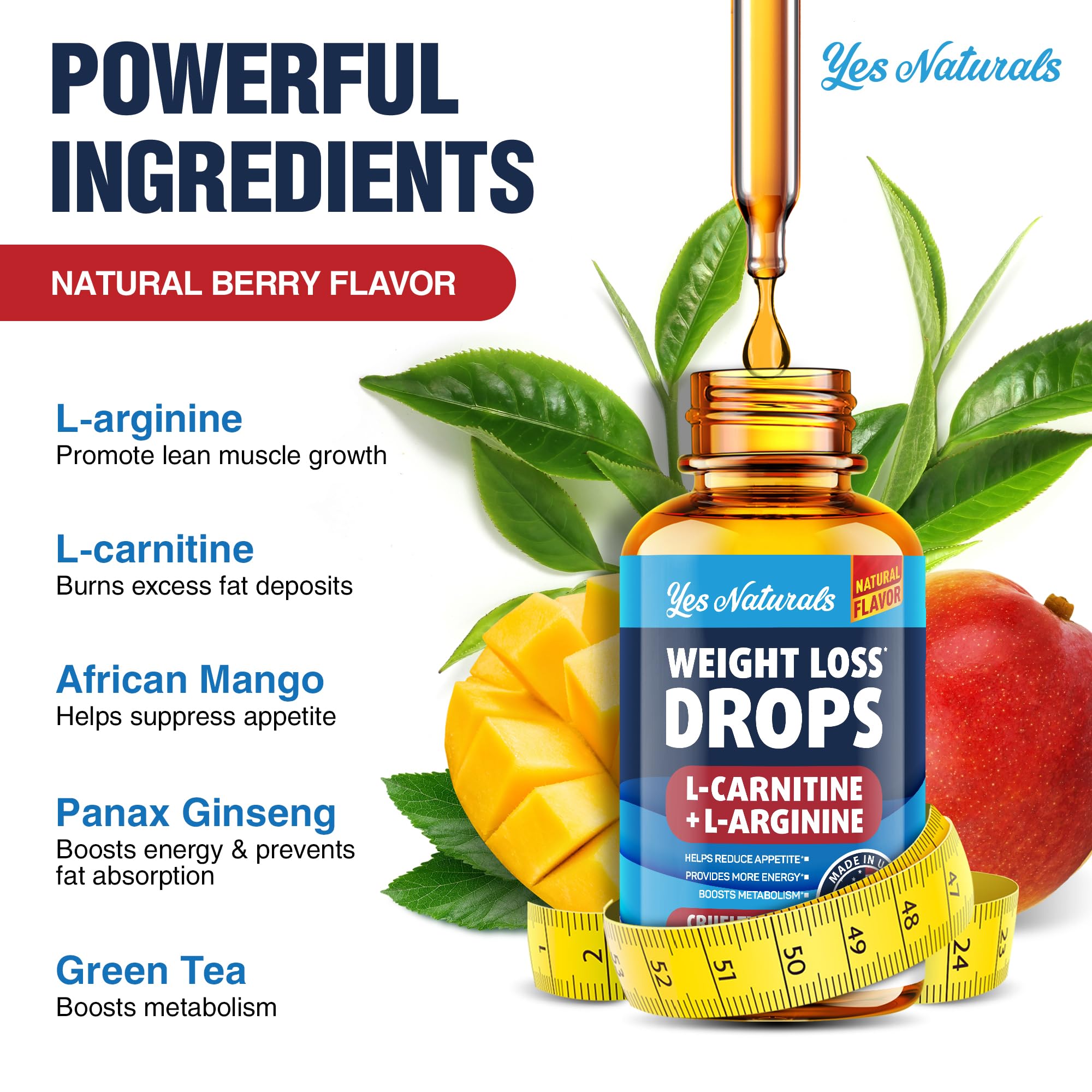YES NATURALS! Weight Loss Drops - Natural Metabolism Booster & Appetite Suppressant YES NATURALS! Au supplements