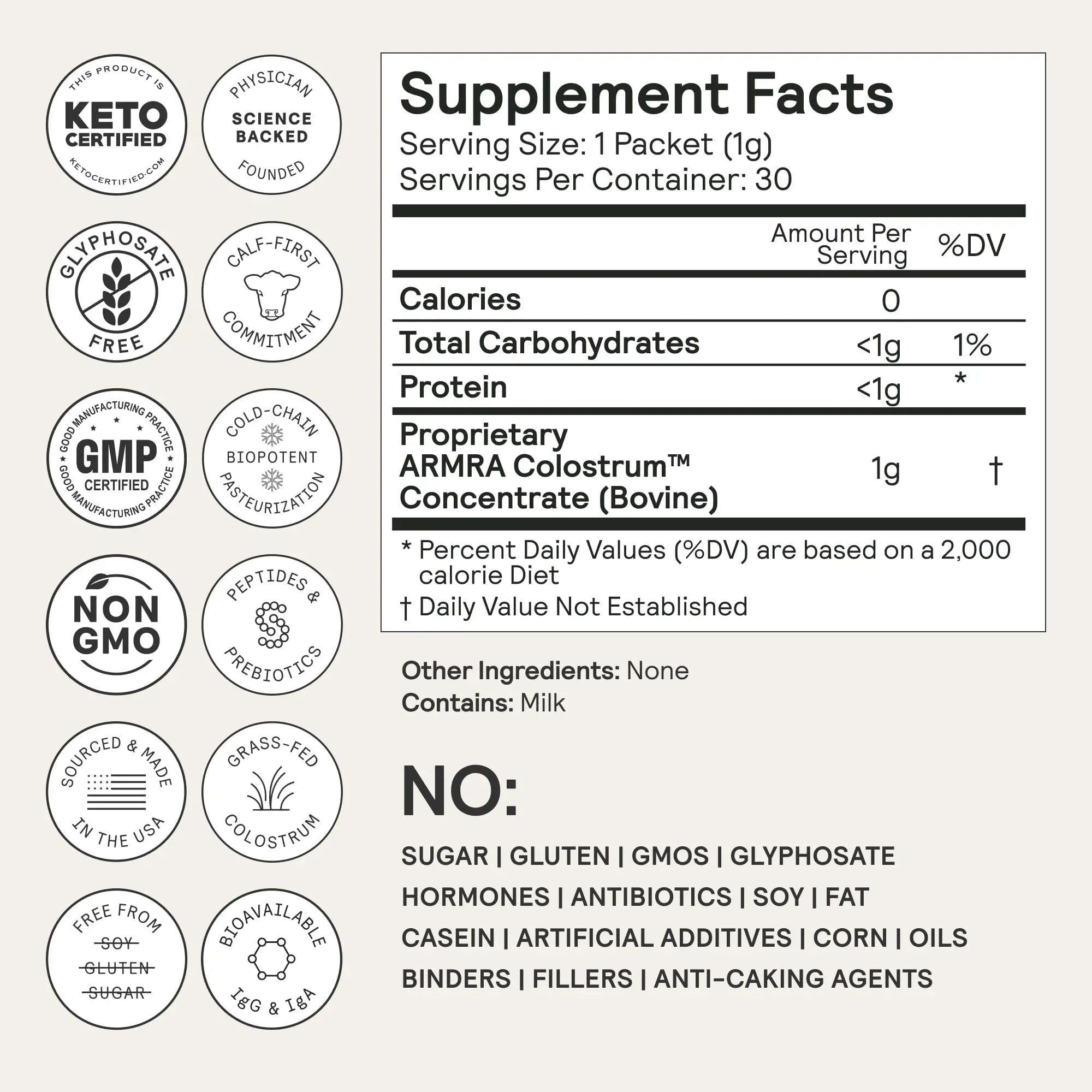 ARMRA Colostrum™ Premium Powder, Grass Fed, Gut Health Bloating Immunity Skin & Hair, Contains 400+ Bioactive Nutrients, Keto, Gluten & Fat Free (Unflavored Bundle | 90 Servings) ARMRA Au supplements