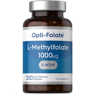 L-Methylfolate 1000ug | 200 Capsules | 5-MTHF Folate Supplement | Active Form Horbäach Au supplements