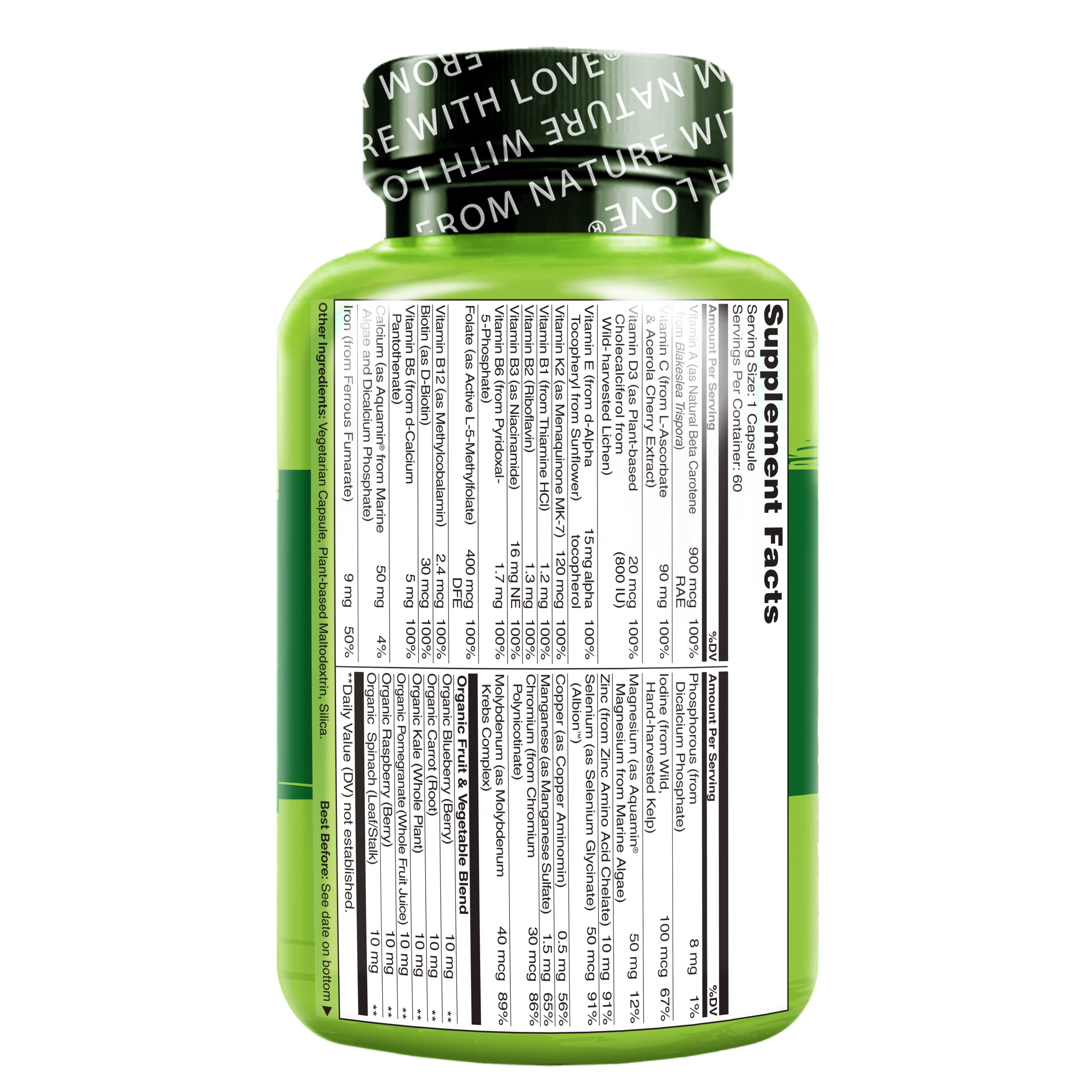 NATURELO One Daily Multivitamin for Women - Energy Support - Whole Food Supplement NATURELO Au supplements