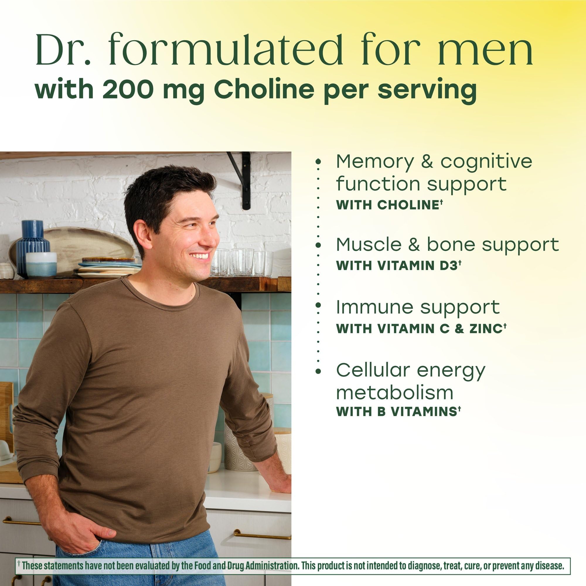 MegaFood Men's Advanced Multivitamin for Men - Doctor -Formulated - Choline, Vitamin B12, Vitamin D, Vitamin C & Zinc - Brain Health & Immune Support - Non-GMO - Vegetarian - 120 Tabs (60 Servings) MegaFood Au supplements