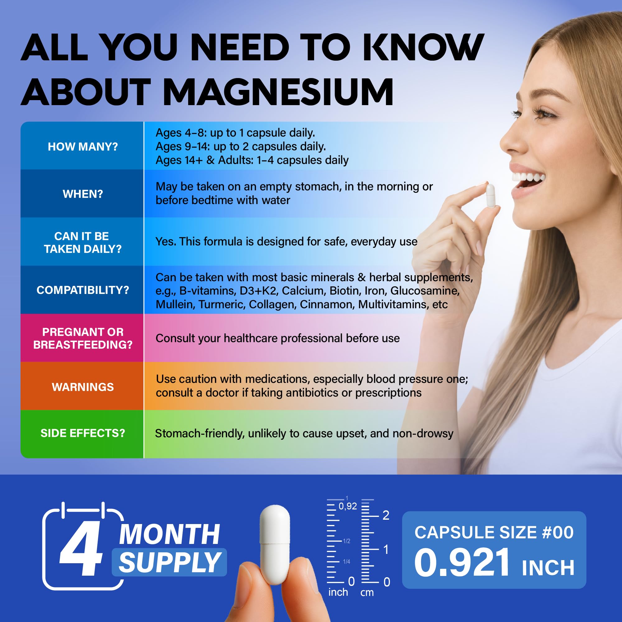 Magnesium Glycinate 500 mg - Chelated Supplement - High Absorption Form of Magnesium - Support for Sleep, Muscle & Heart Health - Made in USA, Lab Tested & Non-GMO - 120 Capsules NUTRAHARMONY Au supplements