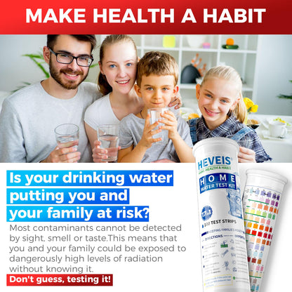 21-in-1 Home Drinking Water Testing Kit - 120 Strips + 4 Bacteria Tests - Tap and Well Water Test Kit, Easy to Test and Read for Hardness, Lead, Iron, Fluoride, pH, Copper, Bacteria and More HEVEISUS supplements