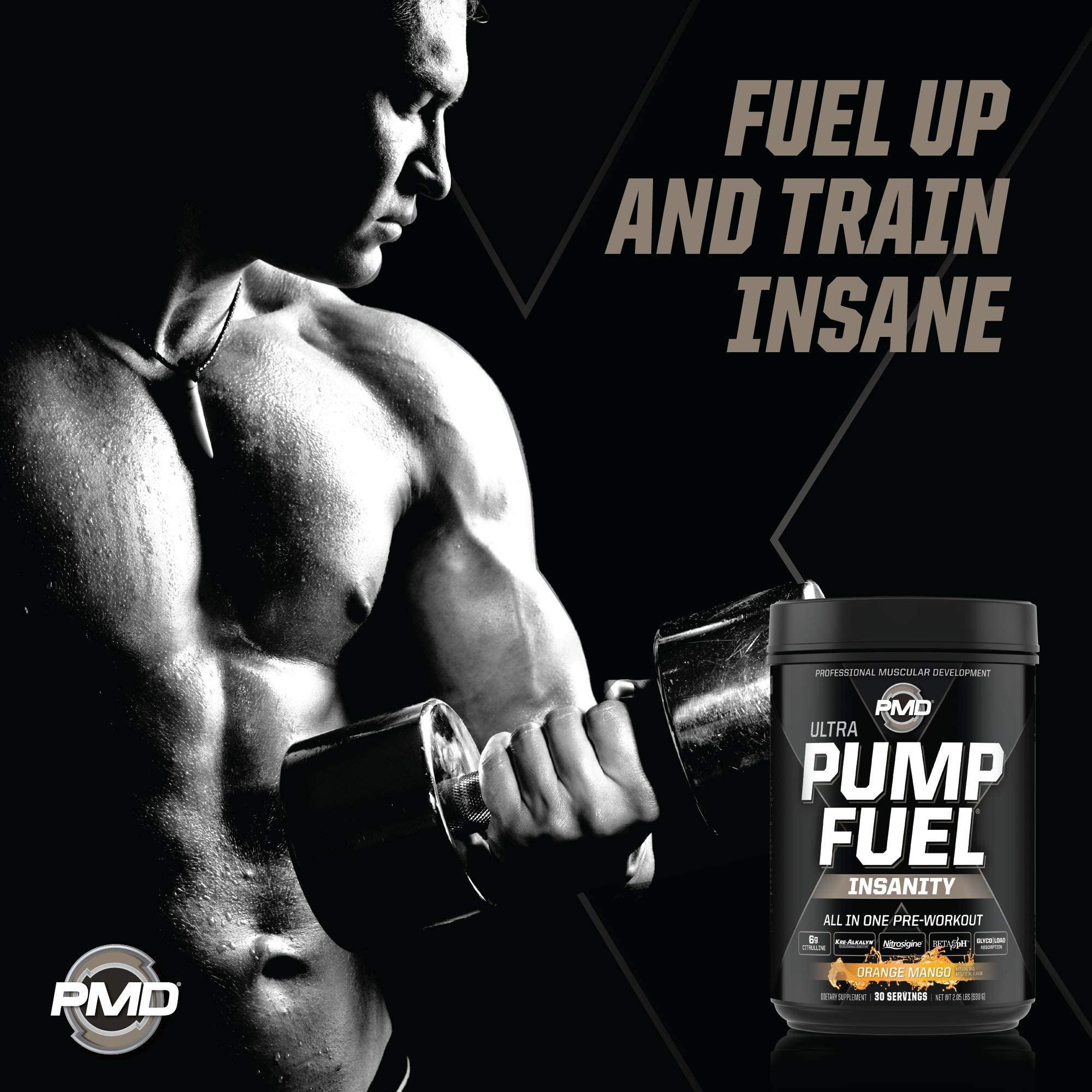 PMD Sports Ultra Pump Fuel Insanity - Pre Workout - Tropical Orange Mango (30 Servings) PMD Au supplements