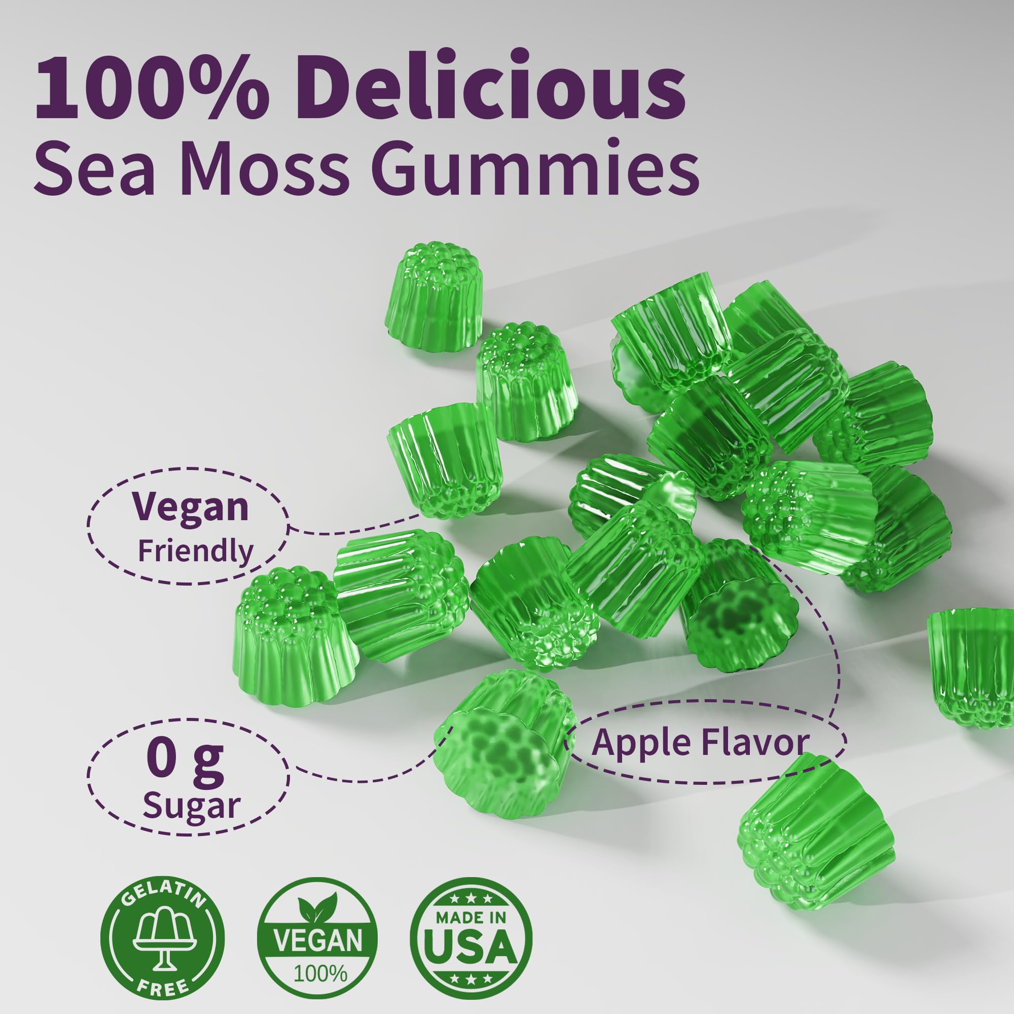 Sea Moss Supplement 5000mg, Sugar Free Sea Moss Gummies, Irish Sea Moss EnvyDeal Au supplements