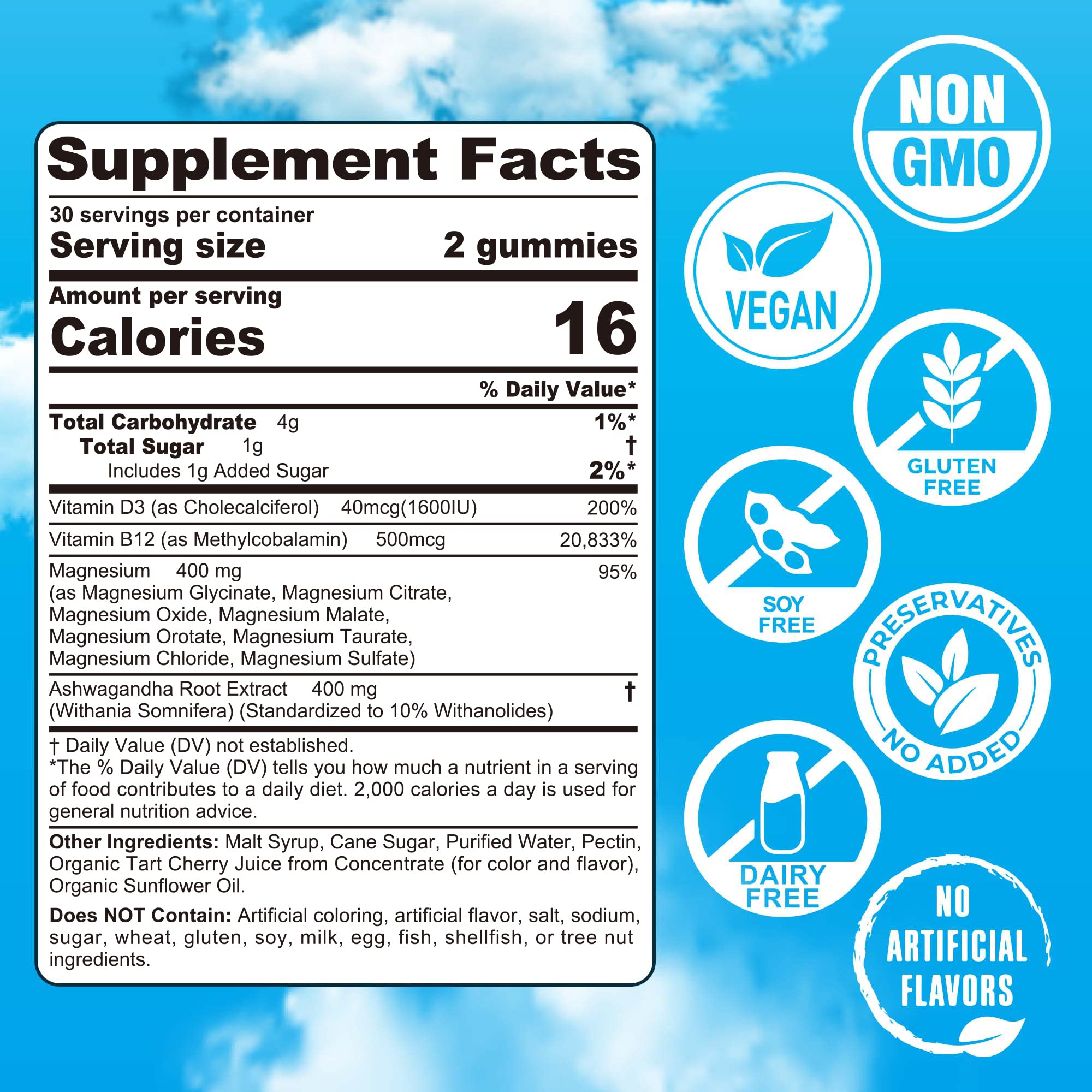 Magnesium Complex Gummies 400mg | as 8 Forms of Magnesium Glycinate, Malate, Citrate, Taurate, Oxide & More | w/Ashwagandha Extract, D3 & B12 Supports for Calm, Zzz, Mood, Muscle Cramp - Vegan 120Cts EnvyCure Au supplements