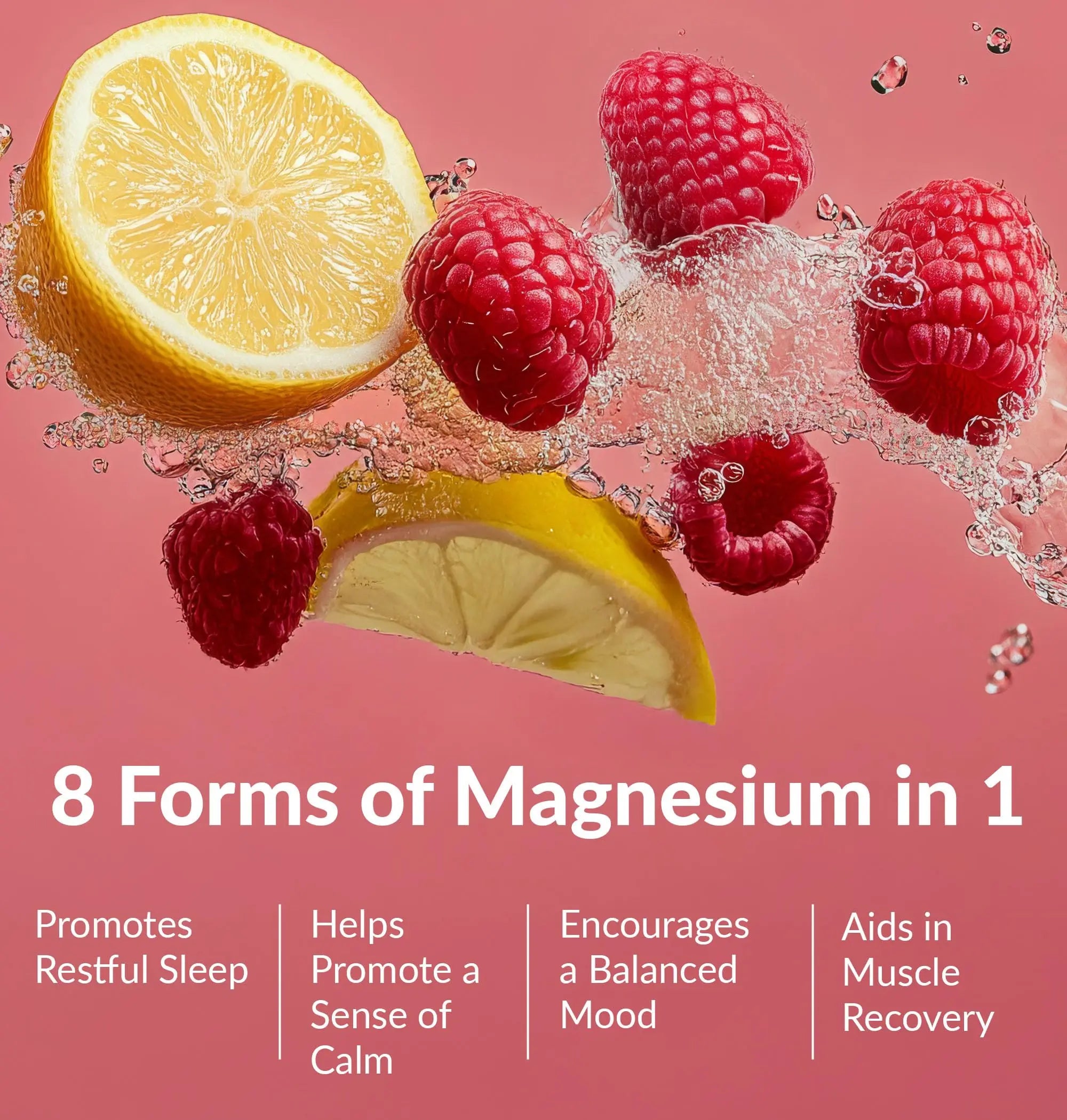 BIOptimizers Magnesium Breakthrough Drink - 8 Forms of Magnesium, Electrolytes, Sleep Health, Stress, Muscle Recovery, Heart Support | Glycinate, Citrate, Malate- Raspberry Lemon BIOptimizers Au supplements