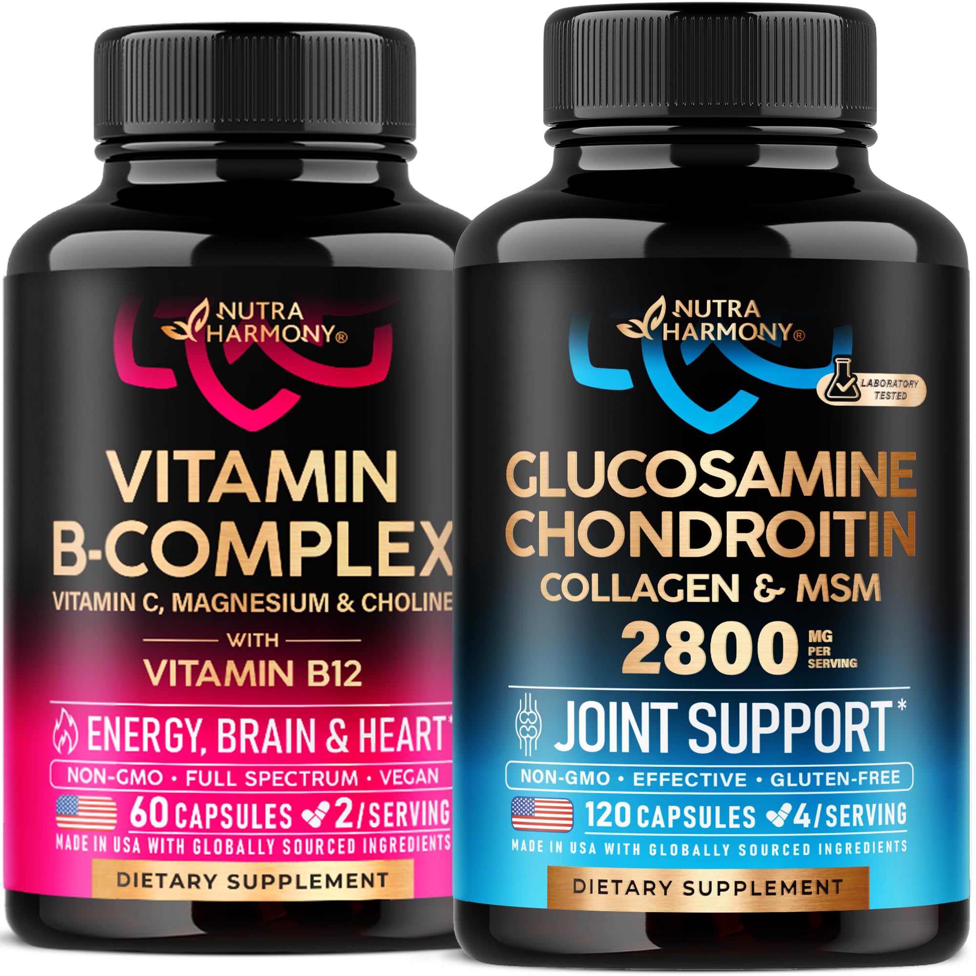 NUTRAHARMONY Vitamin B Complex & Glucosamine Chondroitin Capsules NUTRAHARMONY Au supplements