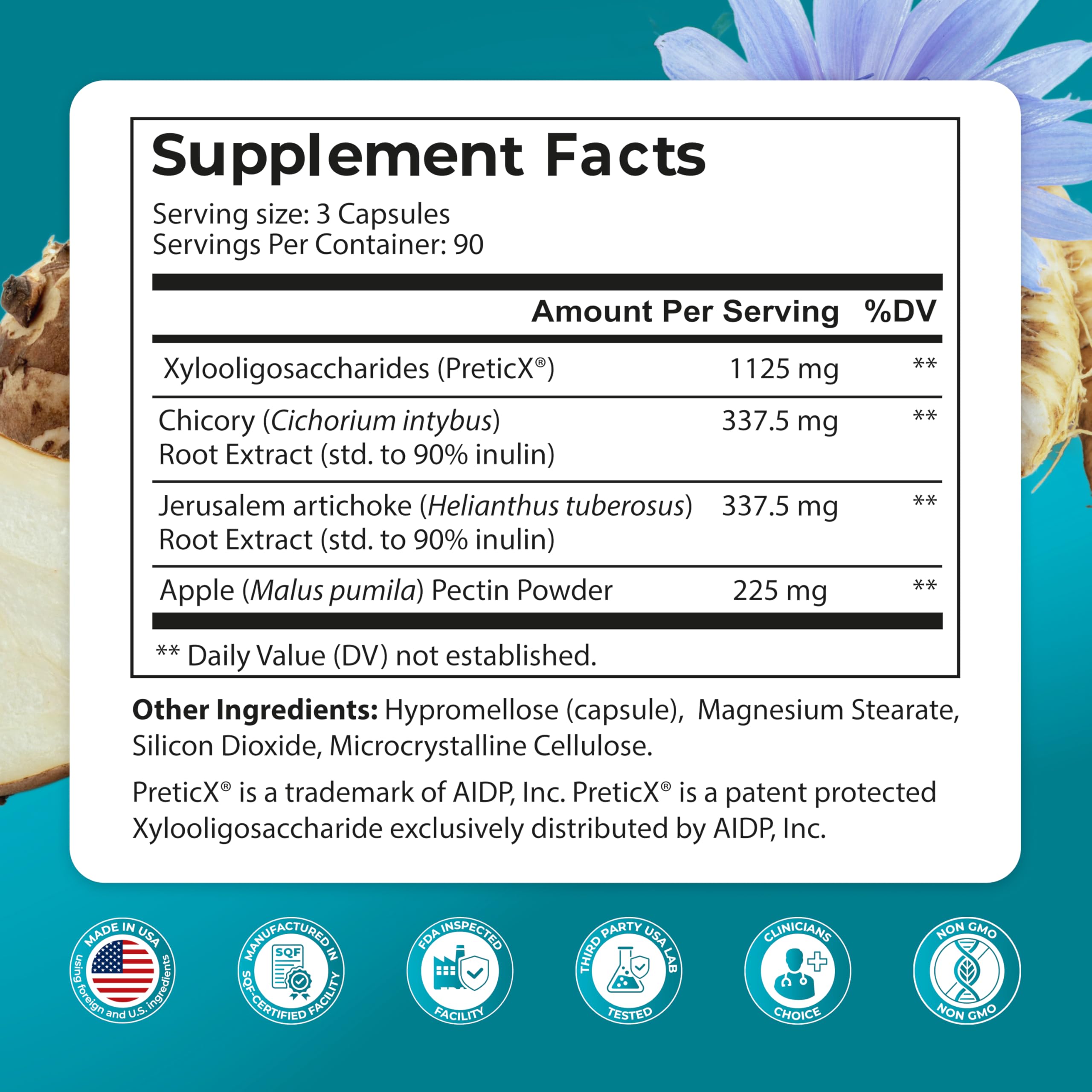 PUREHEALTH Research Improbiome - Prebiotic Fiber - Natural Support for Healthy Gut Prebiotics - Digestive Nutritional Supplements - with Jerusalem Artichoke, Apple Pectin & More - 90 Capsules PUREHEALTH RESEARCH Au supplements