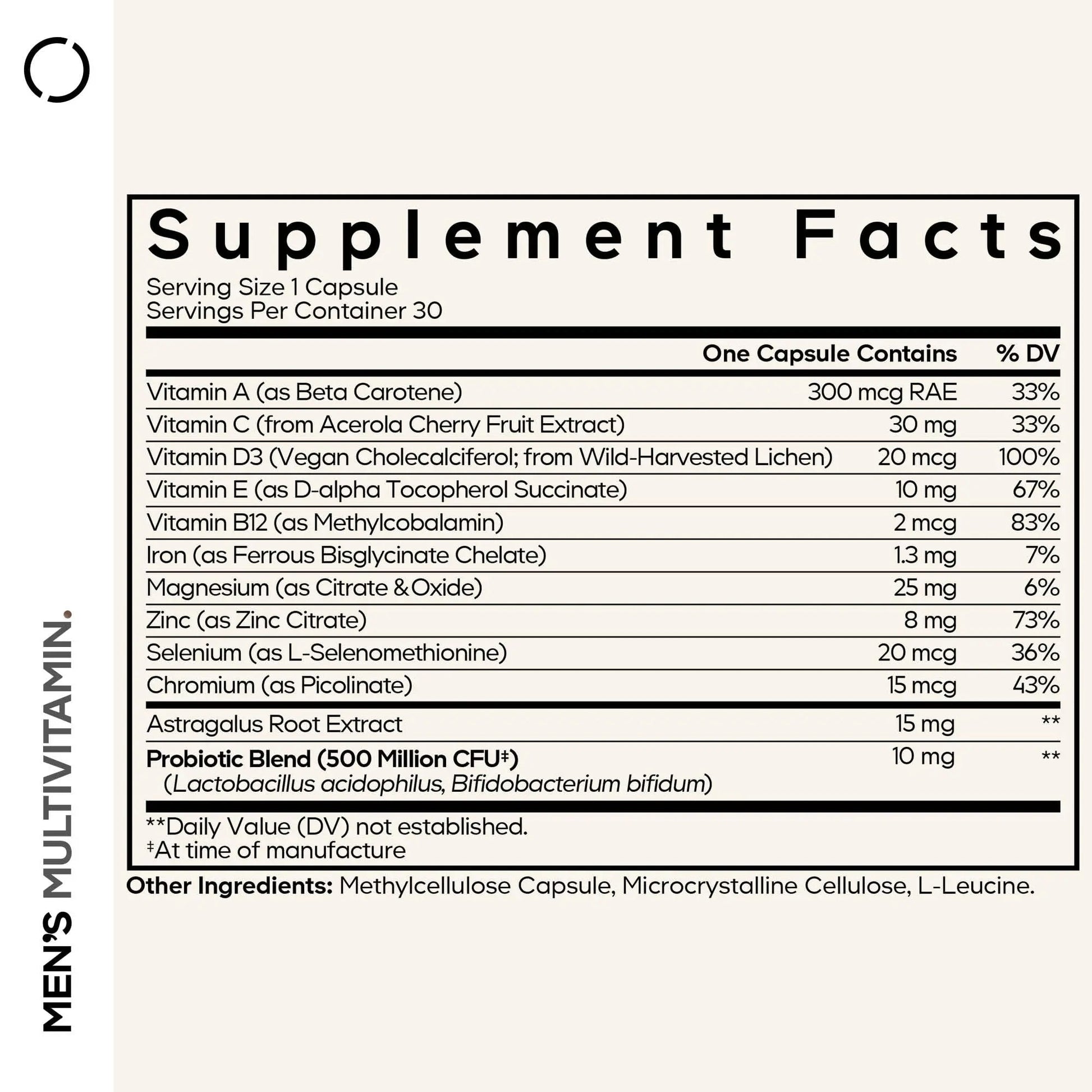Codeage Men's Multivitamin - Daily Vitamins for Men with Vitamin A, C, D3, E, B12, Magnesium, Zinc, Iron, Chromium Codeage Au supplements