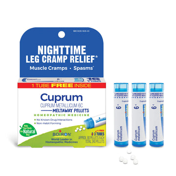 Boiron Cuprum Metallicum 6C Homeopathic Medicine for Nighttime Leg Cramp Relief, Muscle Cramps, and Spasms - 3 Count (240 Pellets) Boiron Au supplements