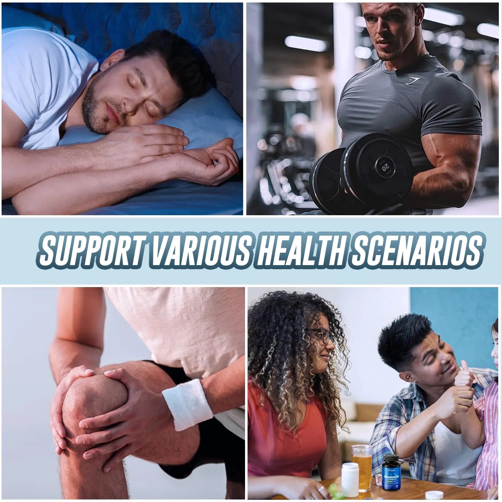 Magnesium 7 Complex Supplement Advanced with 7 Forms of Magnesium (Glycinate, Malate, Chelate, Aspartate, Orotate, Taurine, Citrate), Zinc, Vitamin D3 & Vitamin B6 for Sleep & Muscle, 60 Capsules VIYOUTH Au supplements